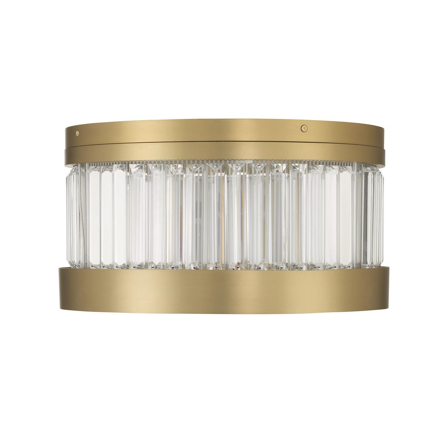 Shown in Gold finish and Clear Crystal glass