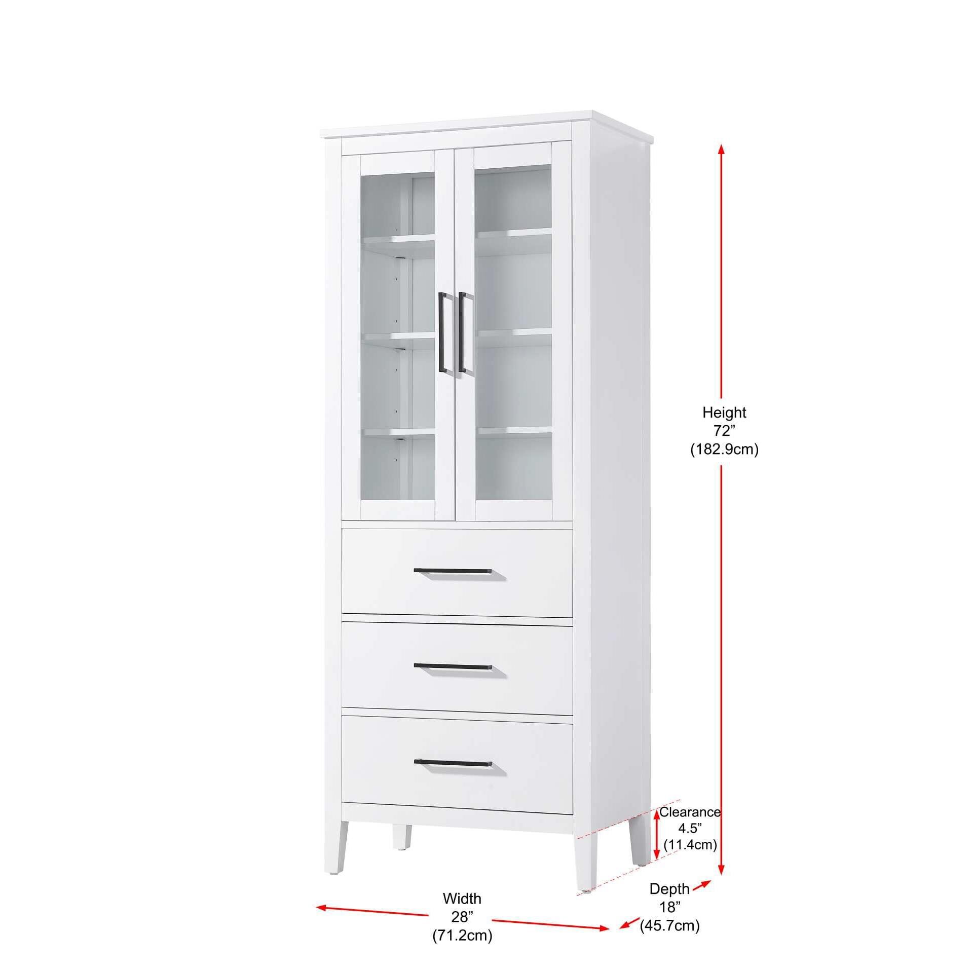 Millie 72 Inch Storage Cabinet by Elegant Decor