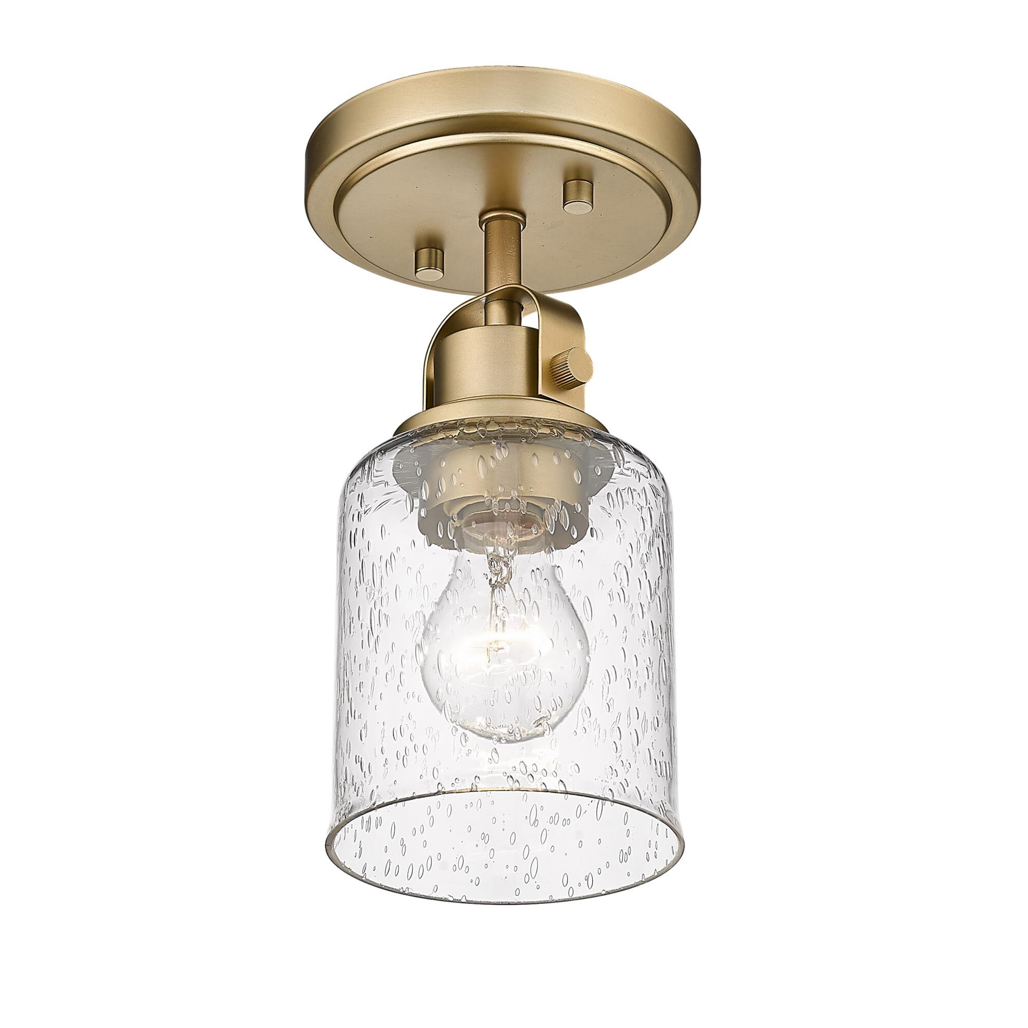 Shown in Heirloom Gold finish and Glass shade