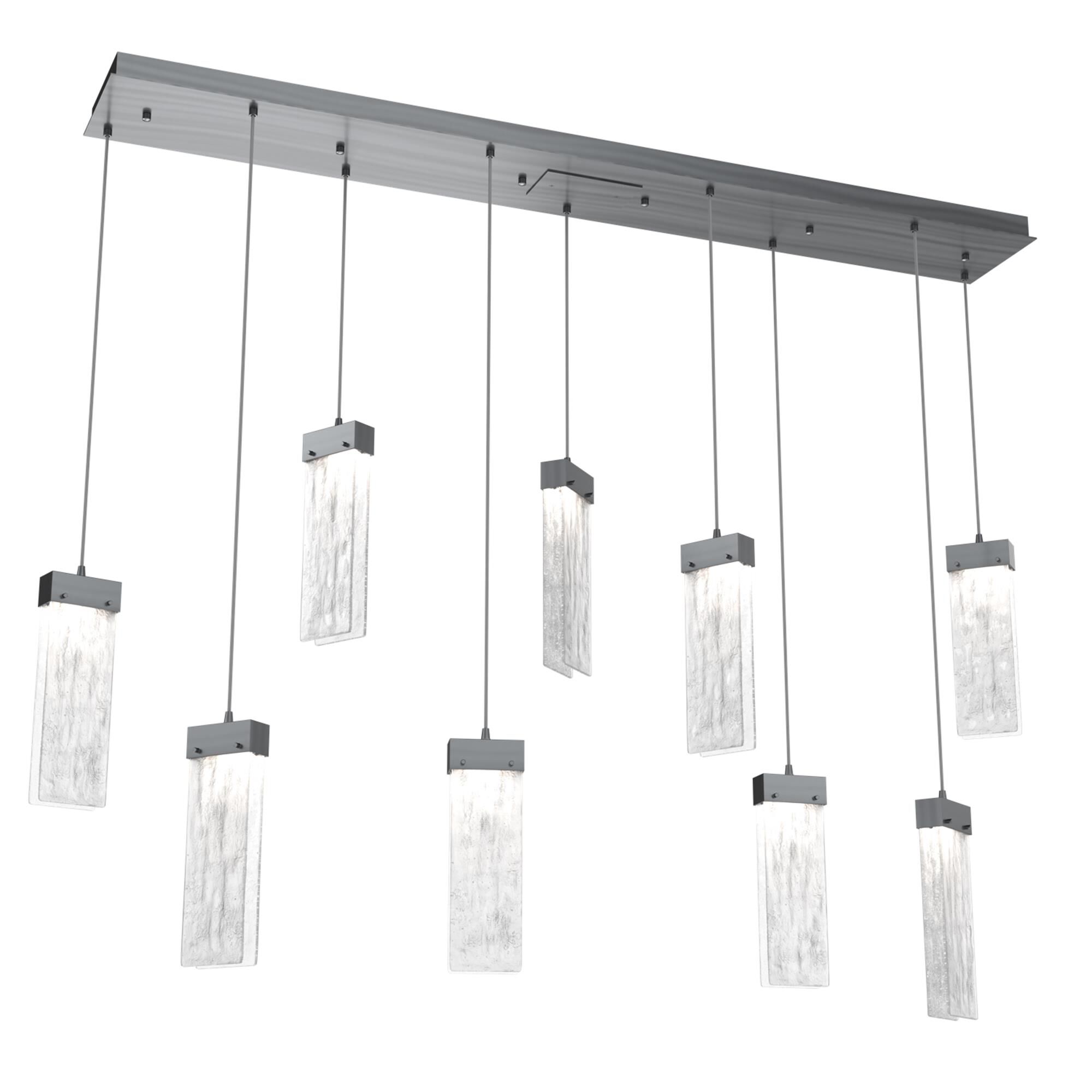 Shown in Gunmetal finish and Clear Granite glass
