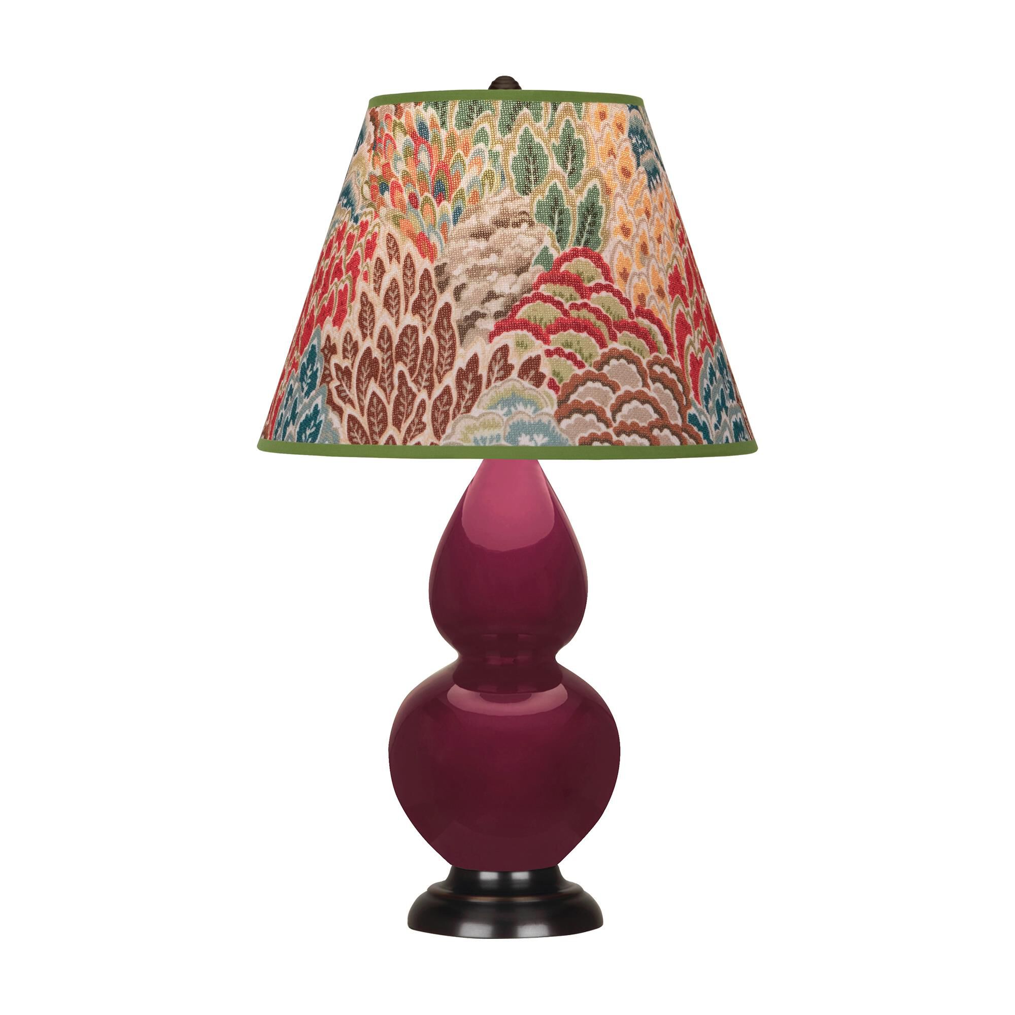 Shown in Sugar Plum finish and Fall Floral shade and Deep Patina Bronze accent
