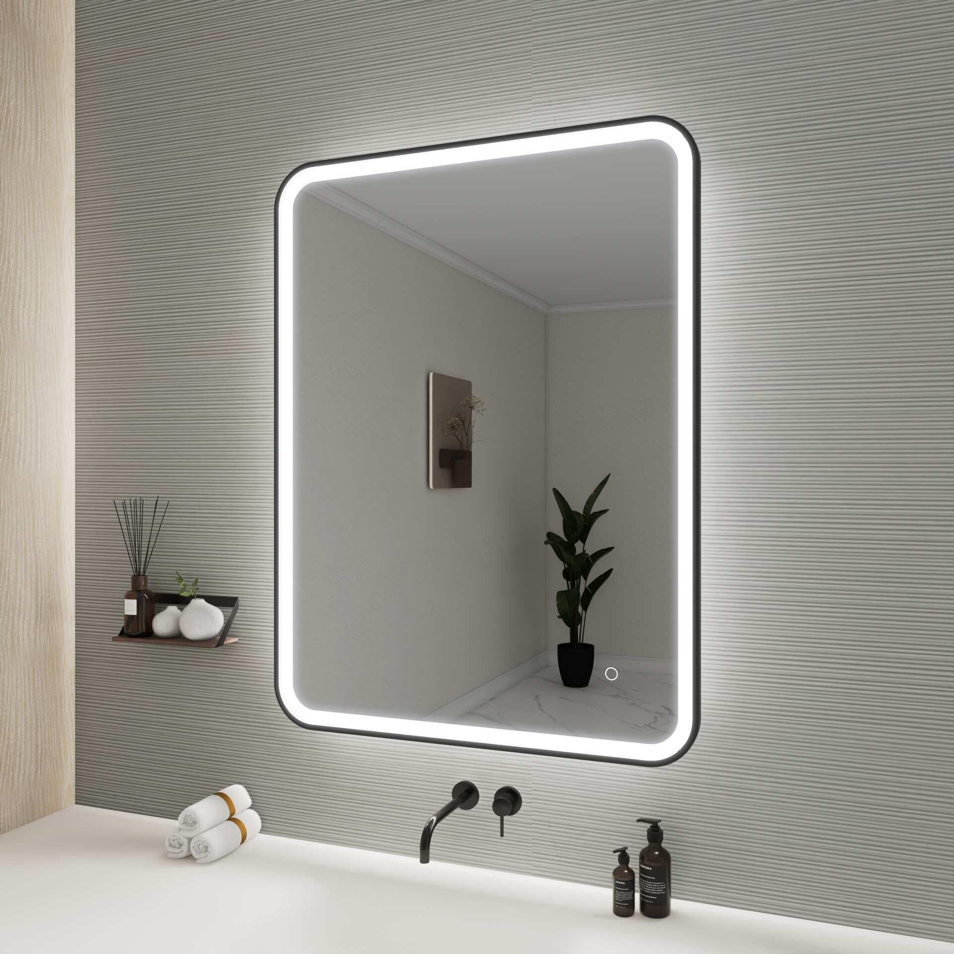 Harmoni 40 Inch Rectangular LED Lighted Mirror by Elegant Decor