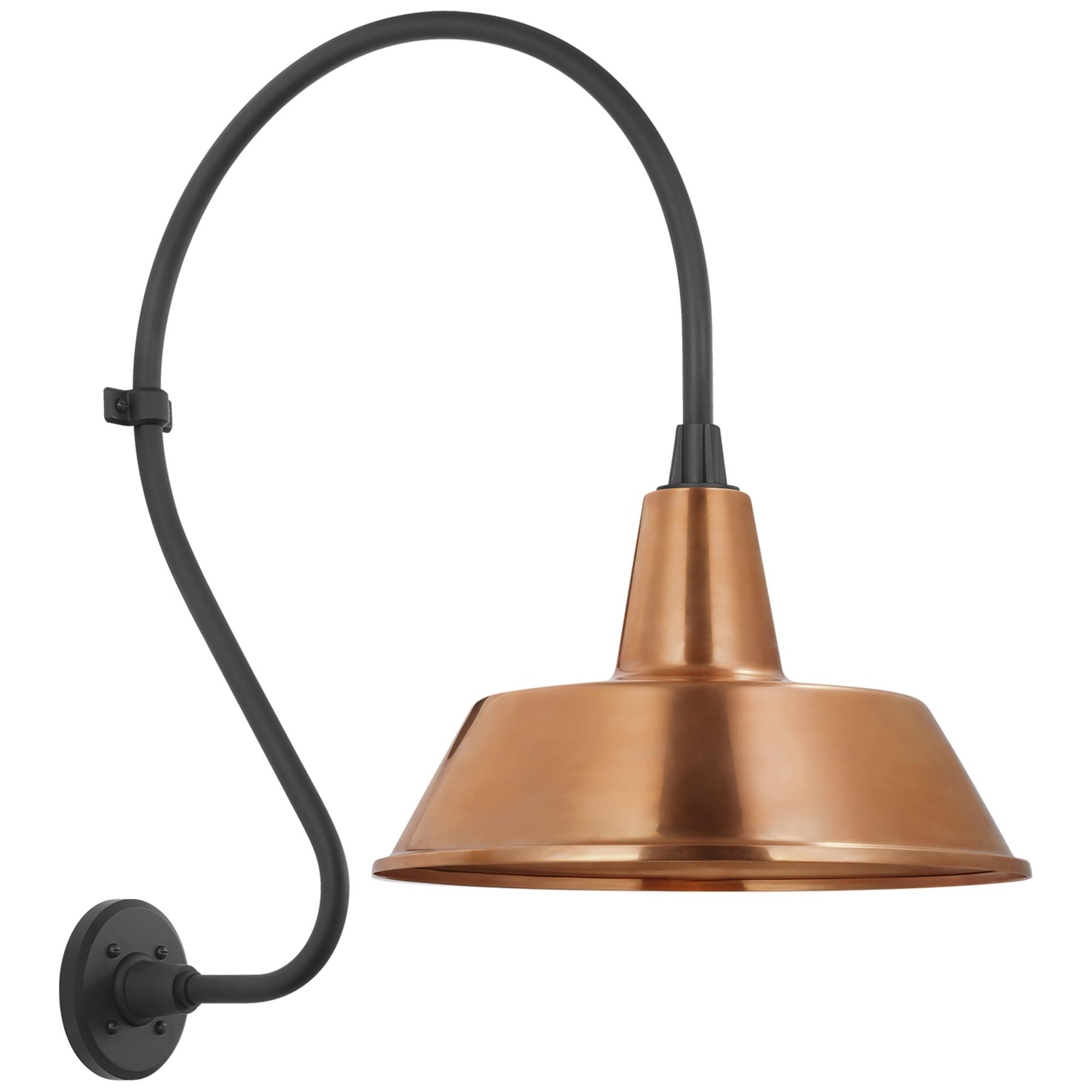 Shown in Matte Black finish and Copper shade