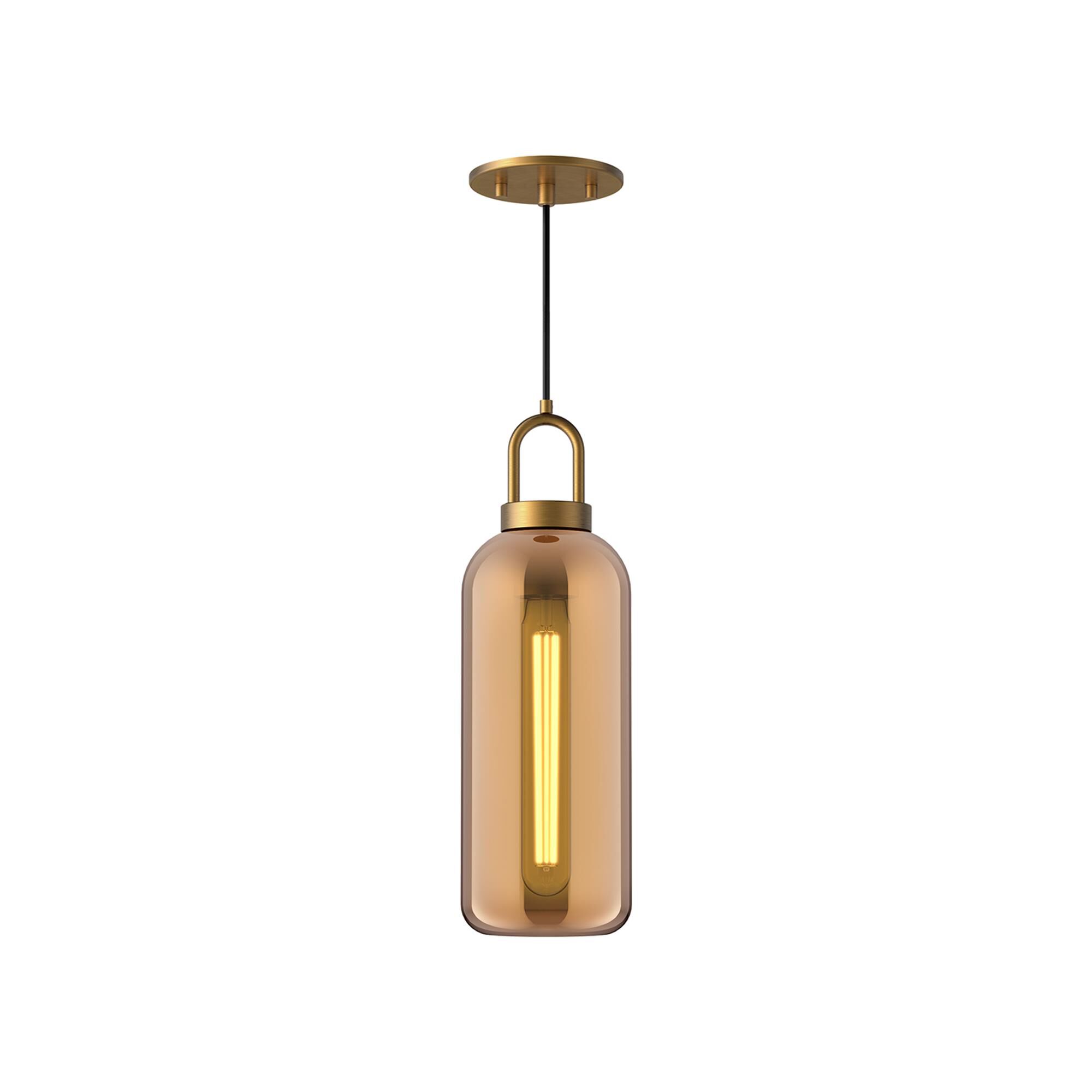 Shown in Aged Gold finish and Copper glass