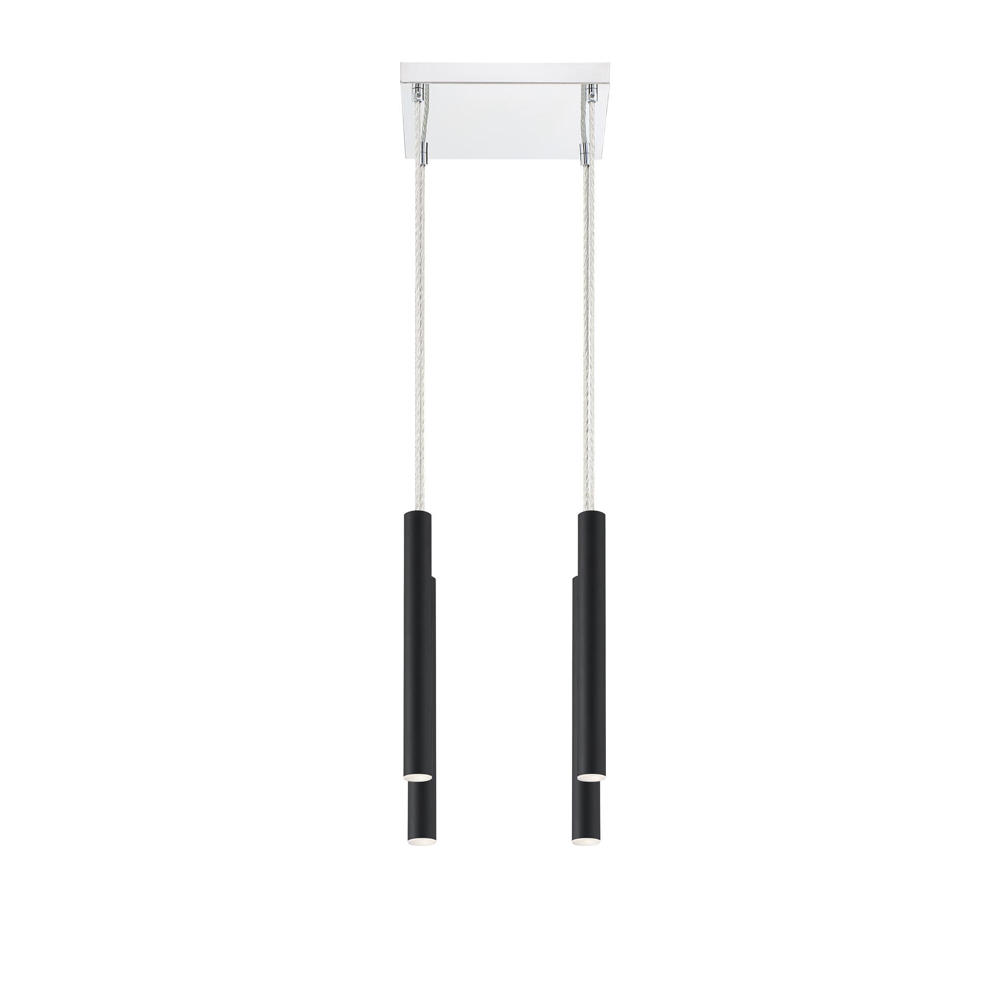 Shown in Matte Black finish and Steel glass and Steel shade
