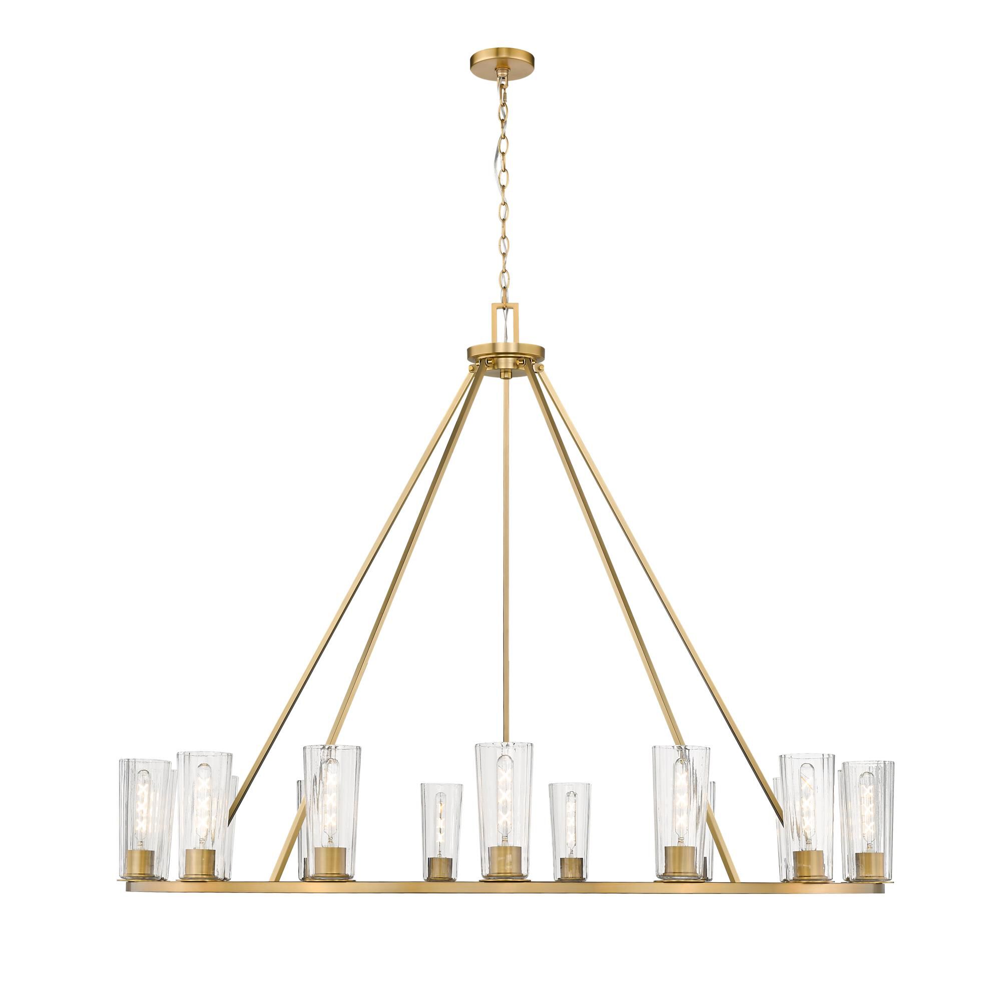 Shown in Modern Gold finish and Clear glass and Clear shade