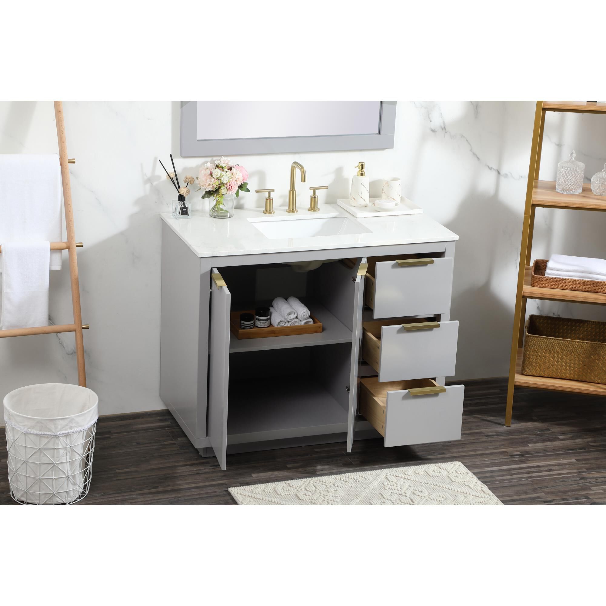 Shown in Grey finish