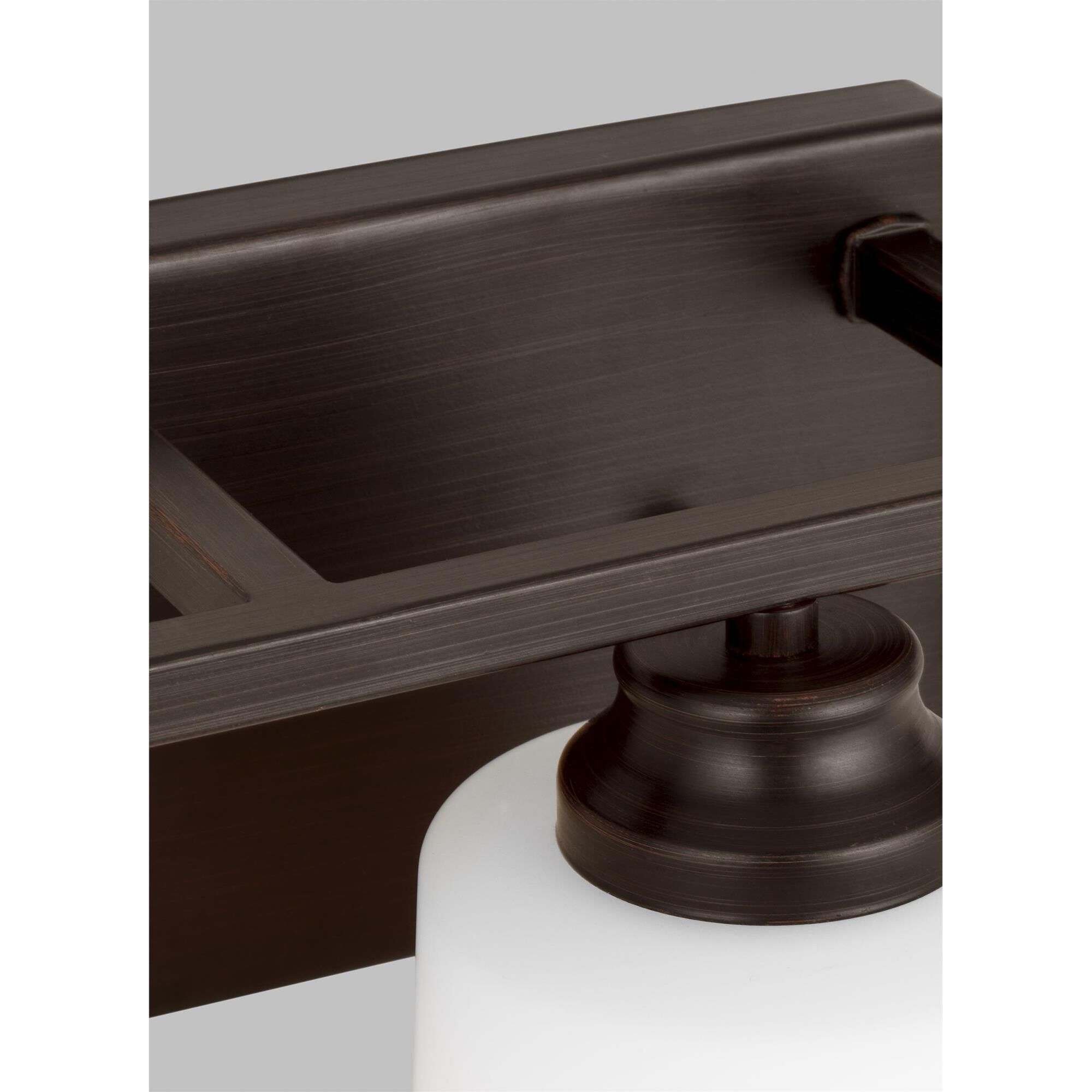 Shown in Bronze finish and Etched / White Inside Glass s shade