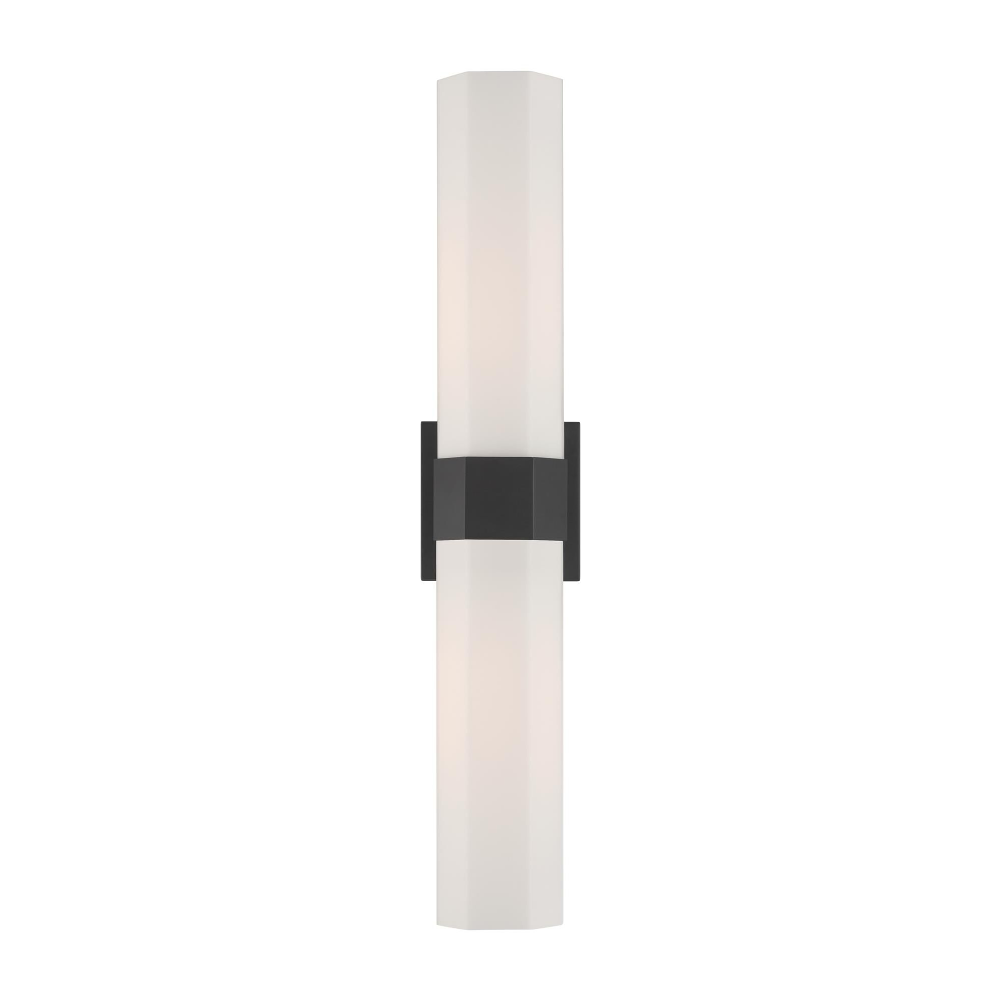 Shown in Dark Matte Black finish and Etched Opal glass