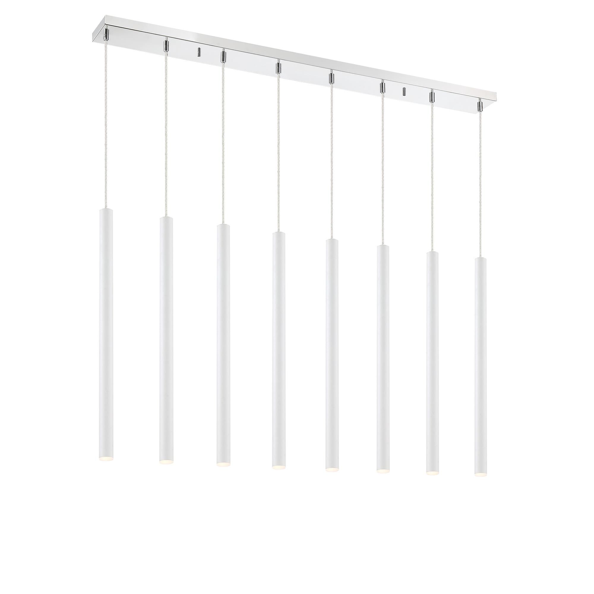 Shown in Chrome finish and Steel glass and Steel shade