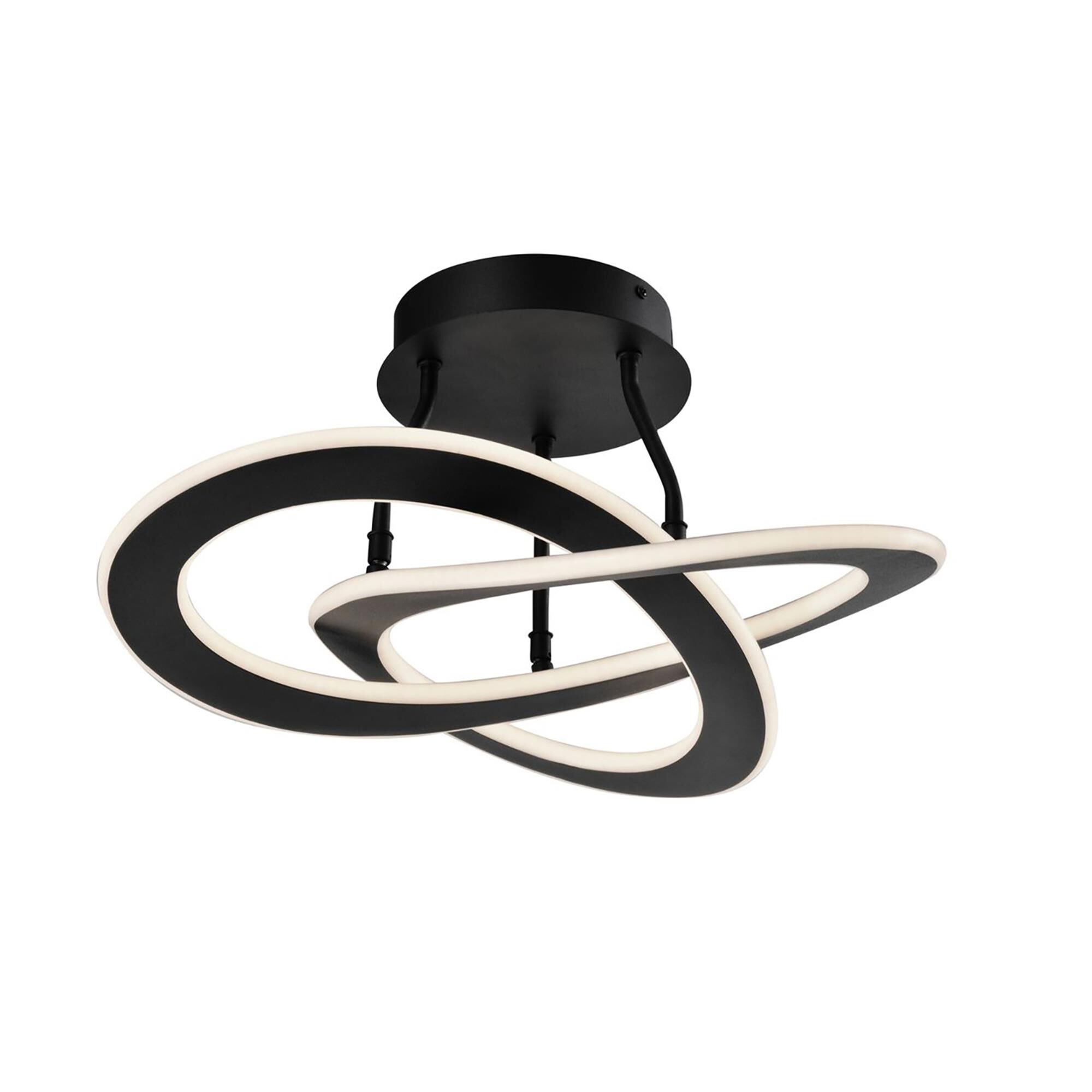 Wave 17 Inch 2 Light LED Semi Flush Mount,
