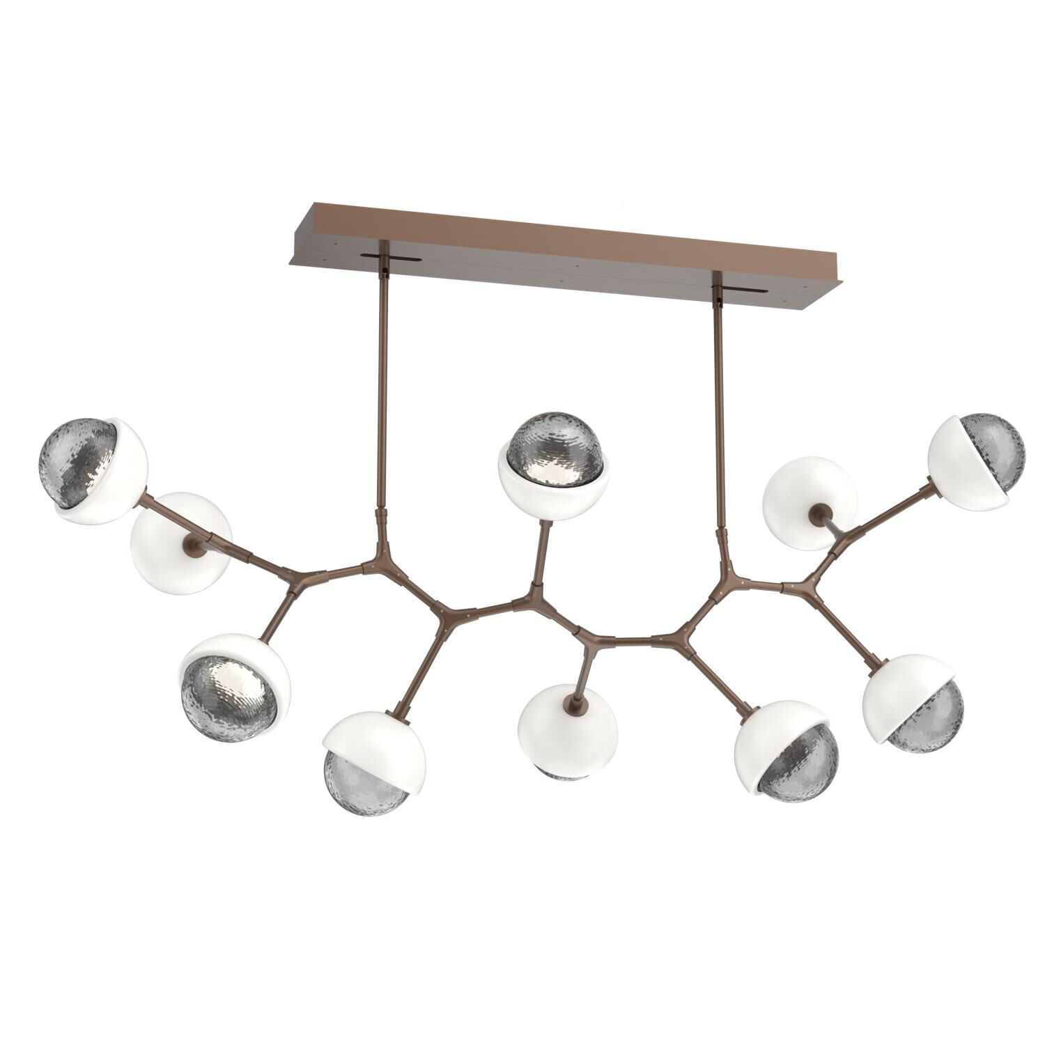 Shown in Burnished Bronze finish and Smoke glass and Salt White accent