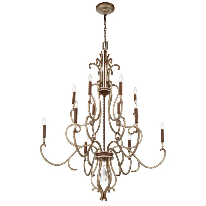Magnolia Manor 42 Inch 12 Light Chandelier by Metropolitan Lighting