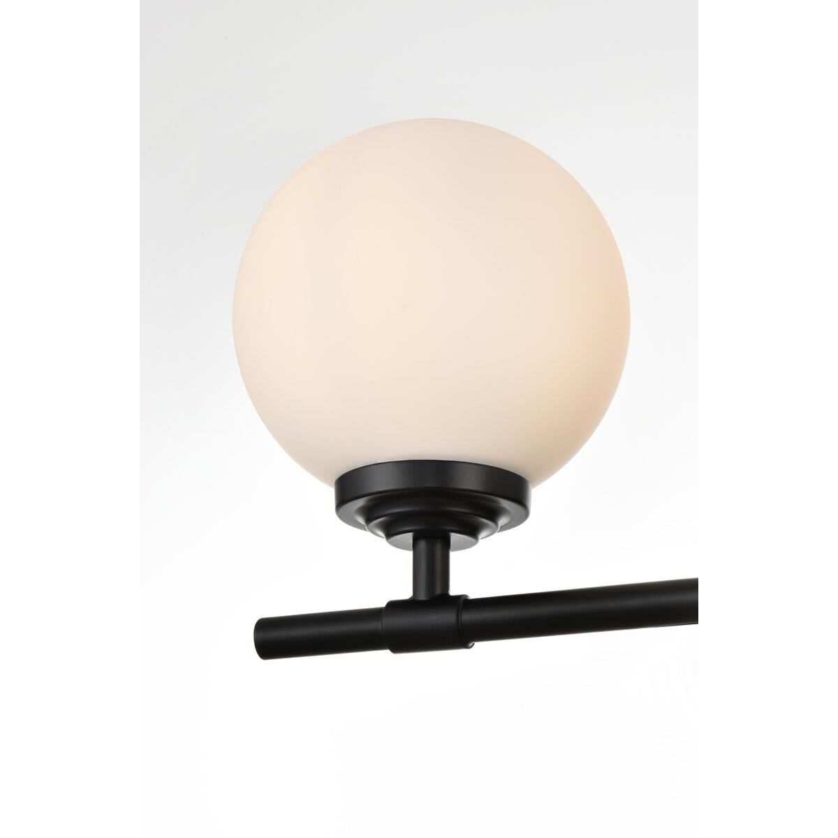 Shown in Black  finish and Frosted White glass