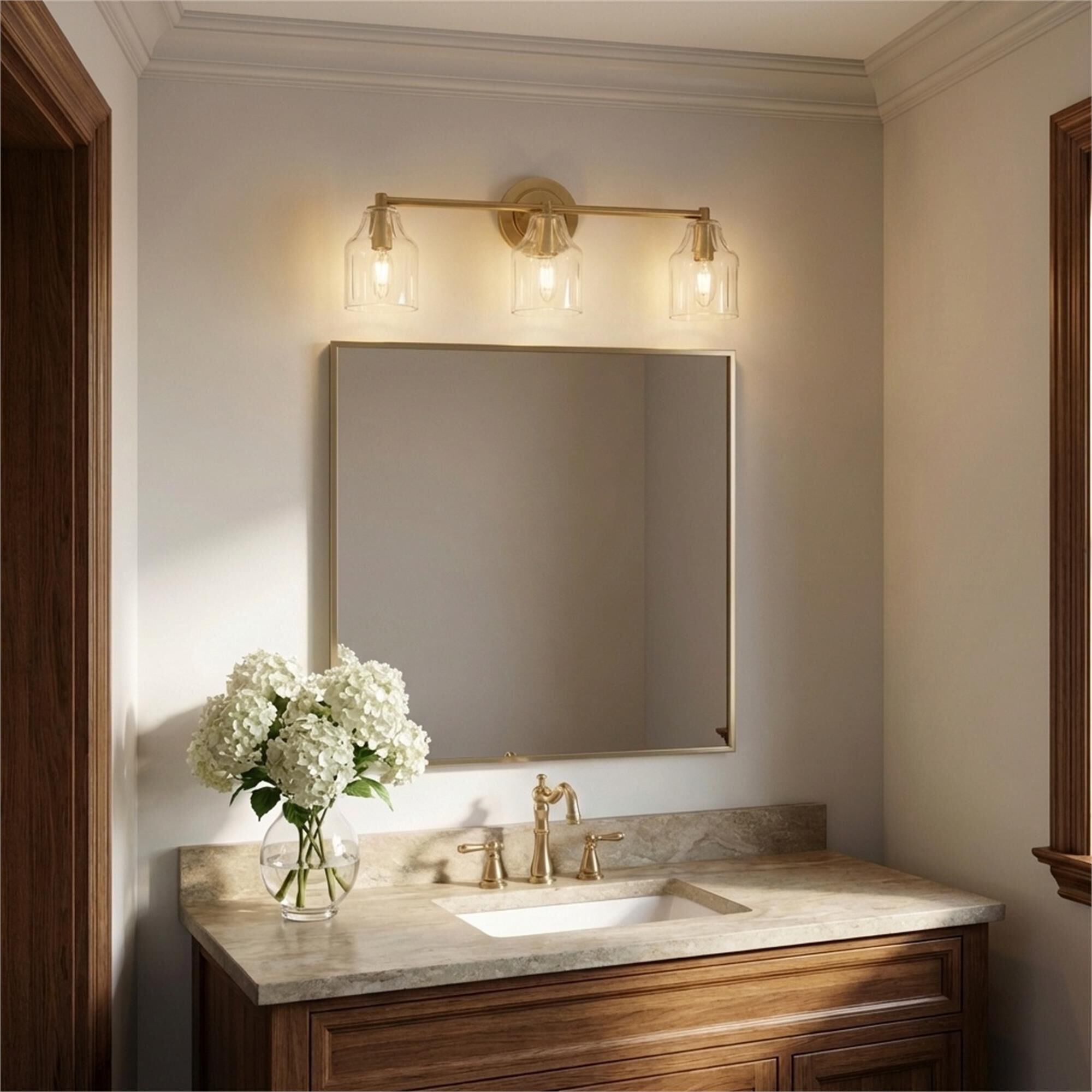 Alexa Hampton Augusta 22 Inch 3 Light Bath Vanity Light,