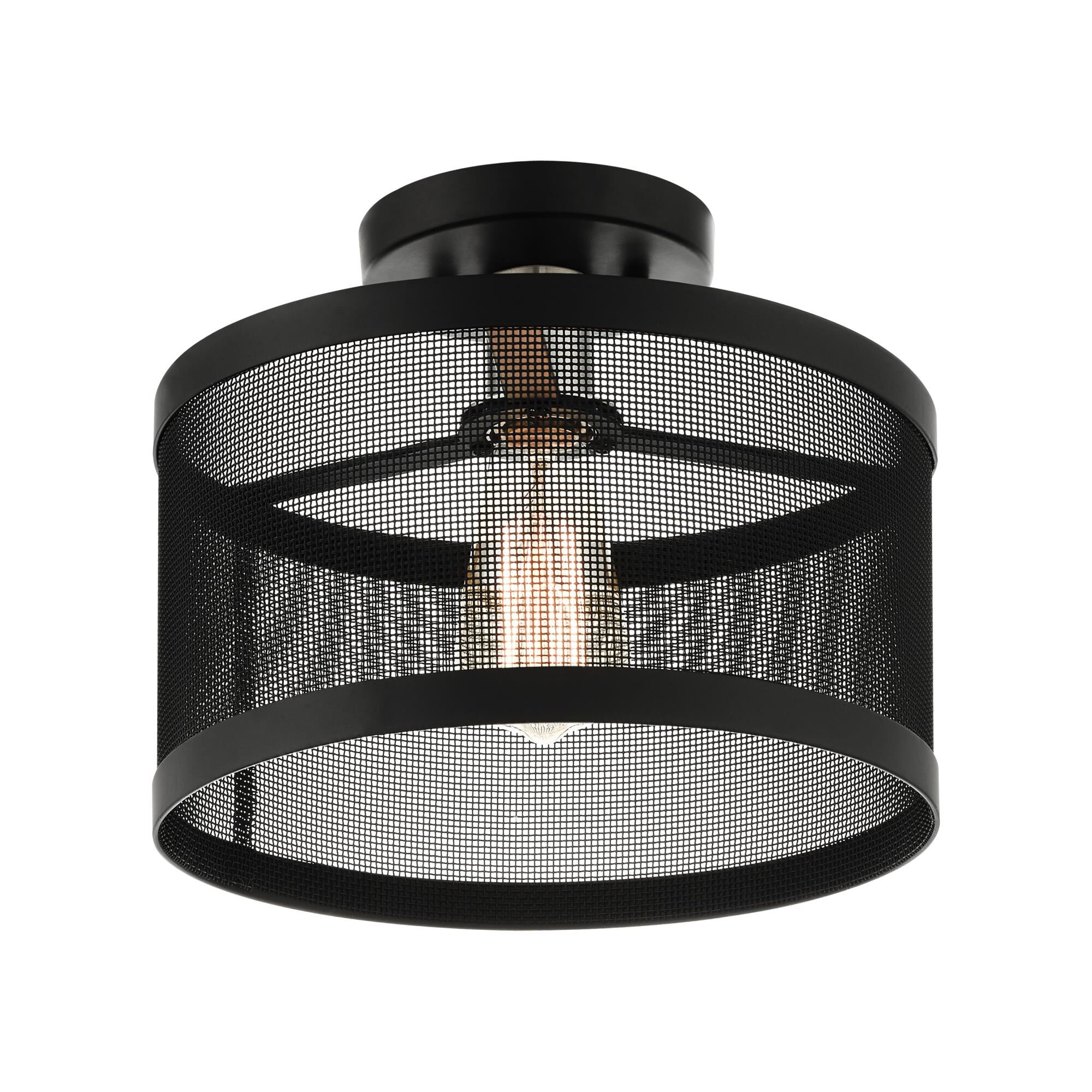 Industro 1 Light Semi Flush Mount by Livex Lighting