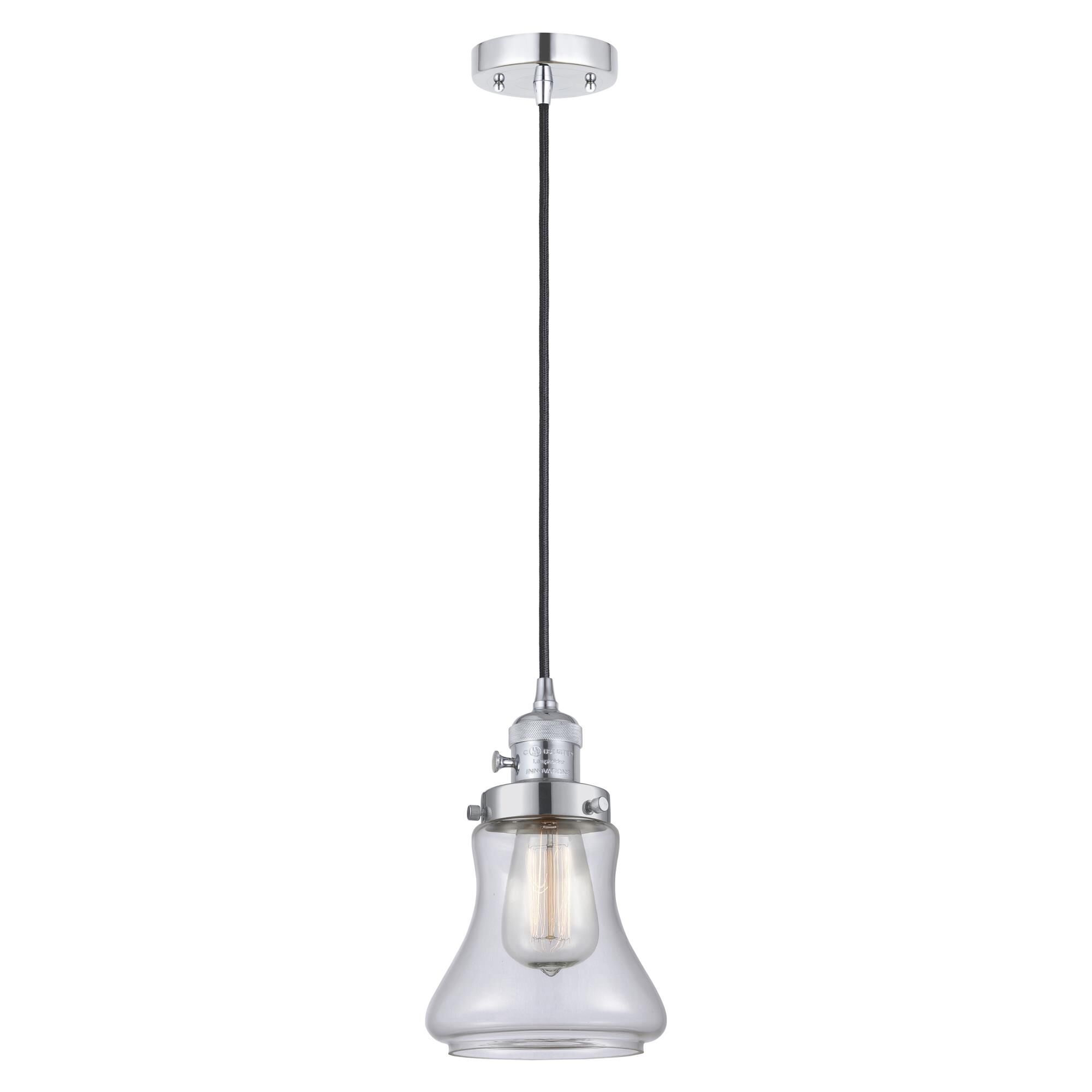 Shown in Polished Chrome finish and Clear glass