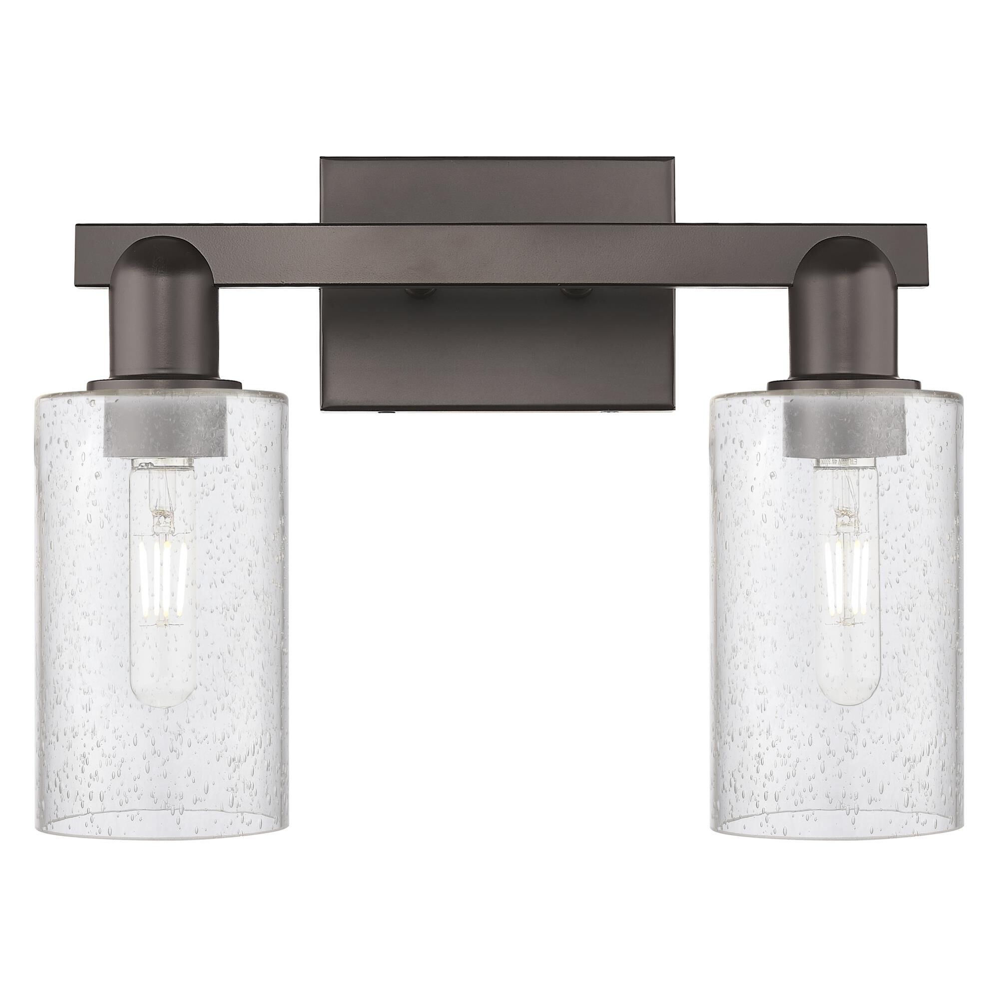 Shown in Oil Rubbed Bronze finish and Seedy glass