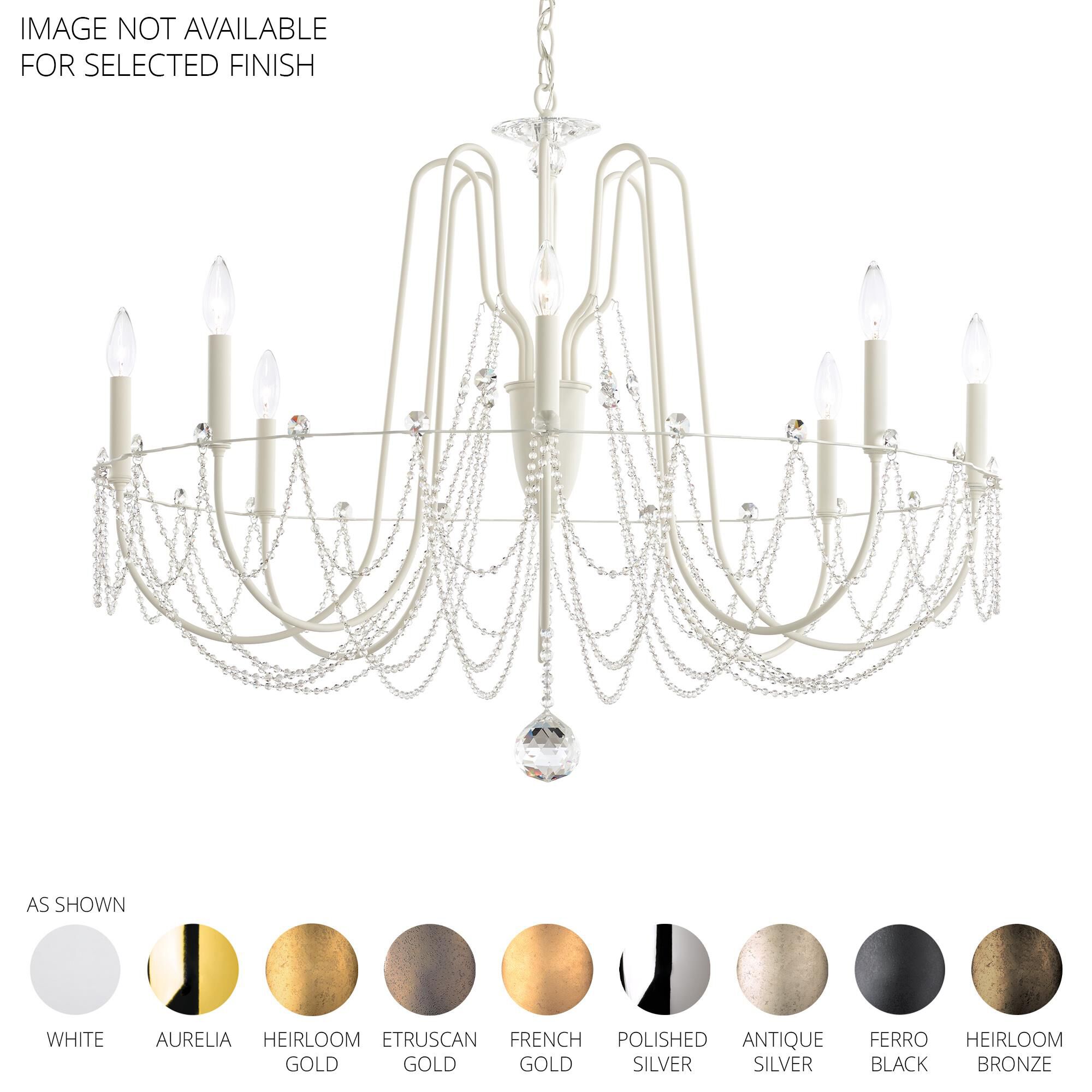 Shown in Heirloom Gold finish and Clear Optic crystal