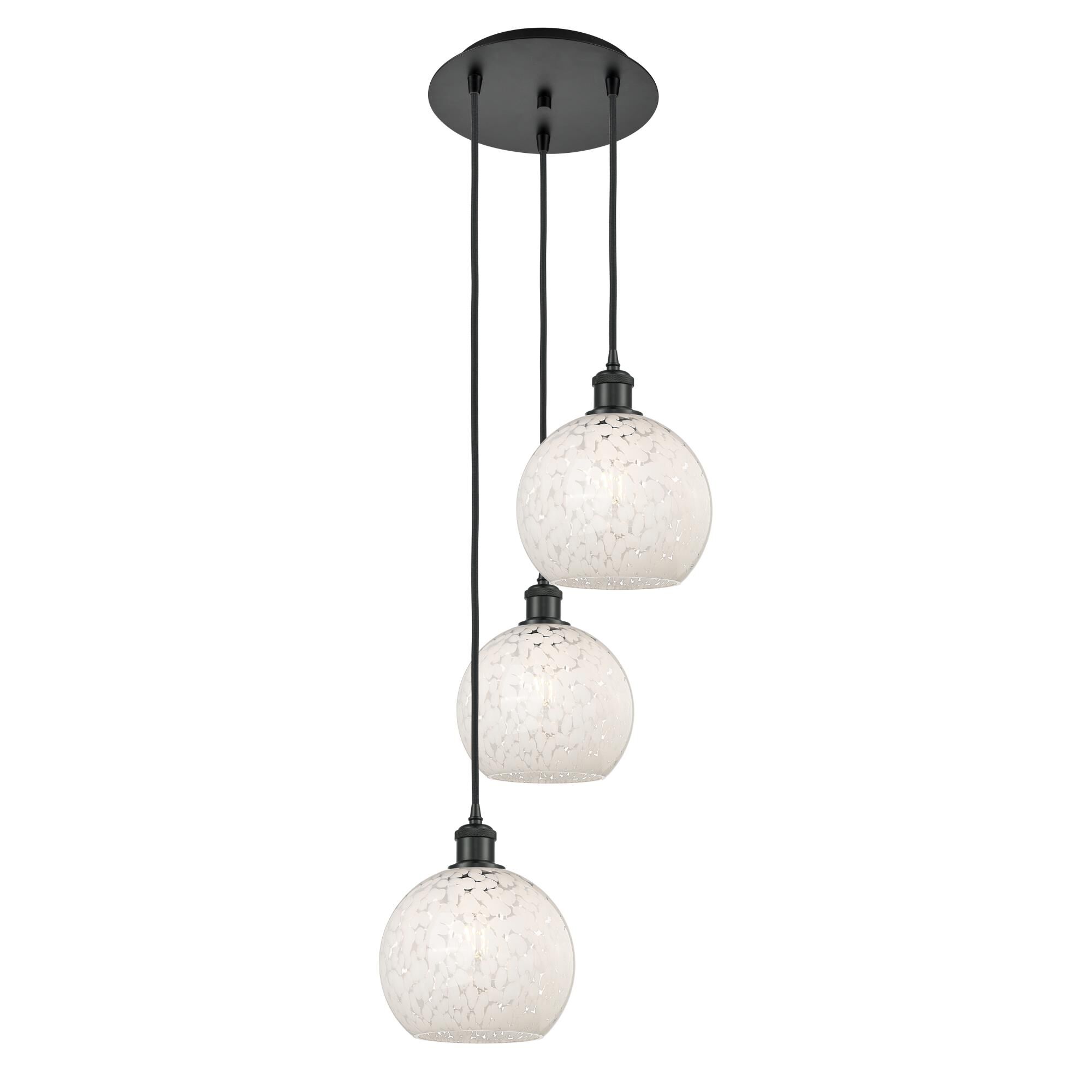 Bruno Marashlian White Mouchette 15 Inch Multi Light Pendant by Innovations Lighting