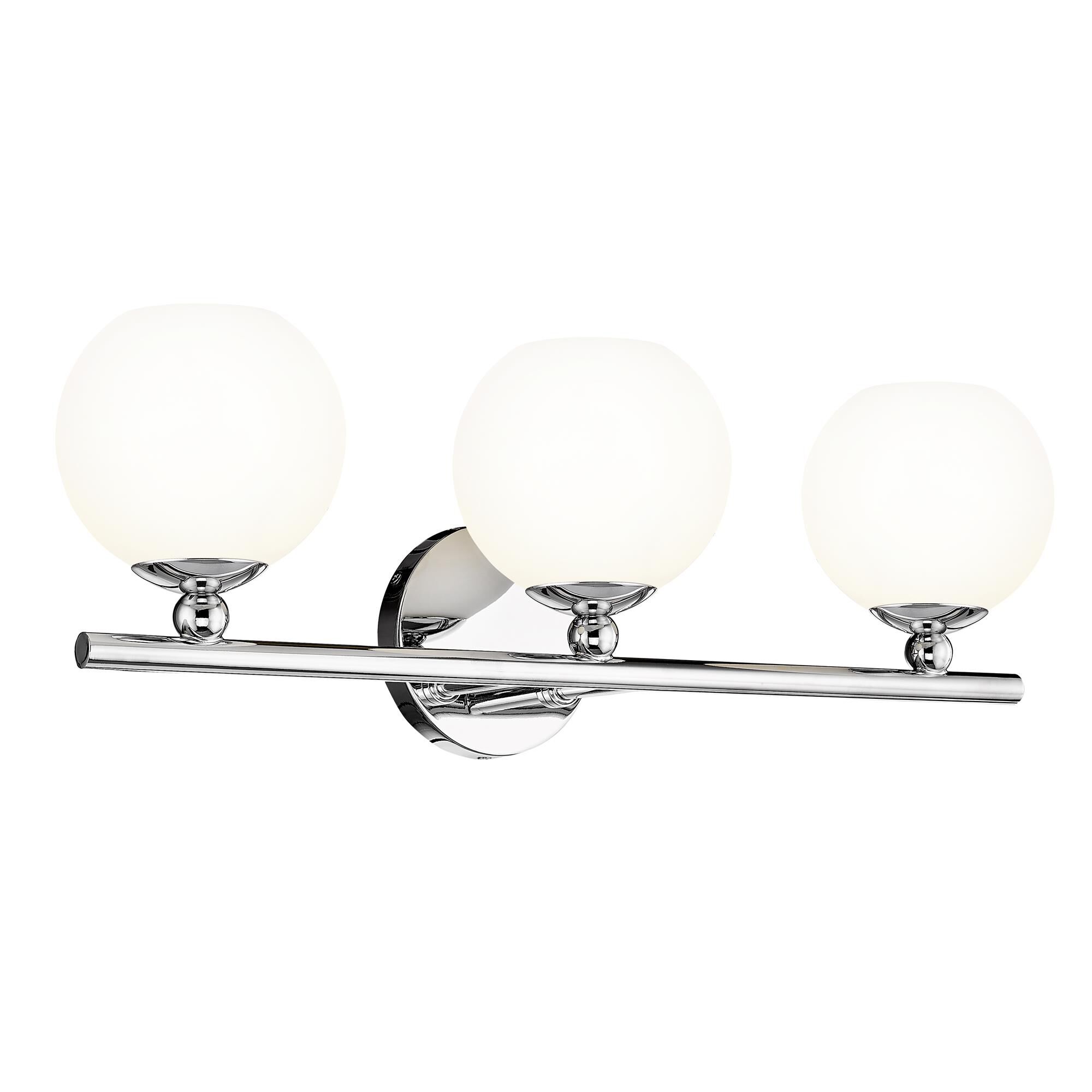 Shown in Chrome finish and Opal Etched glass