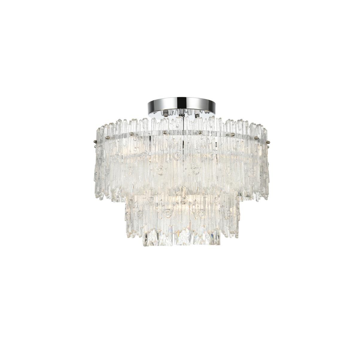 Emilia 15 Inch Semi Flush Mount by Elegant Lighting