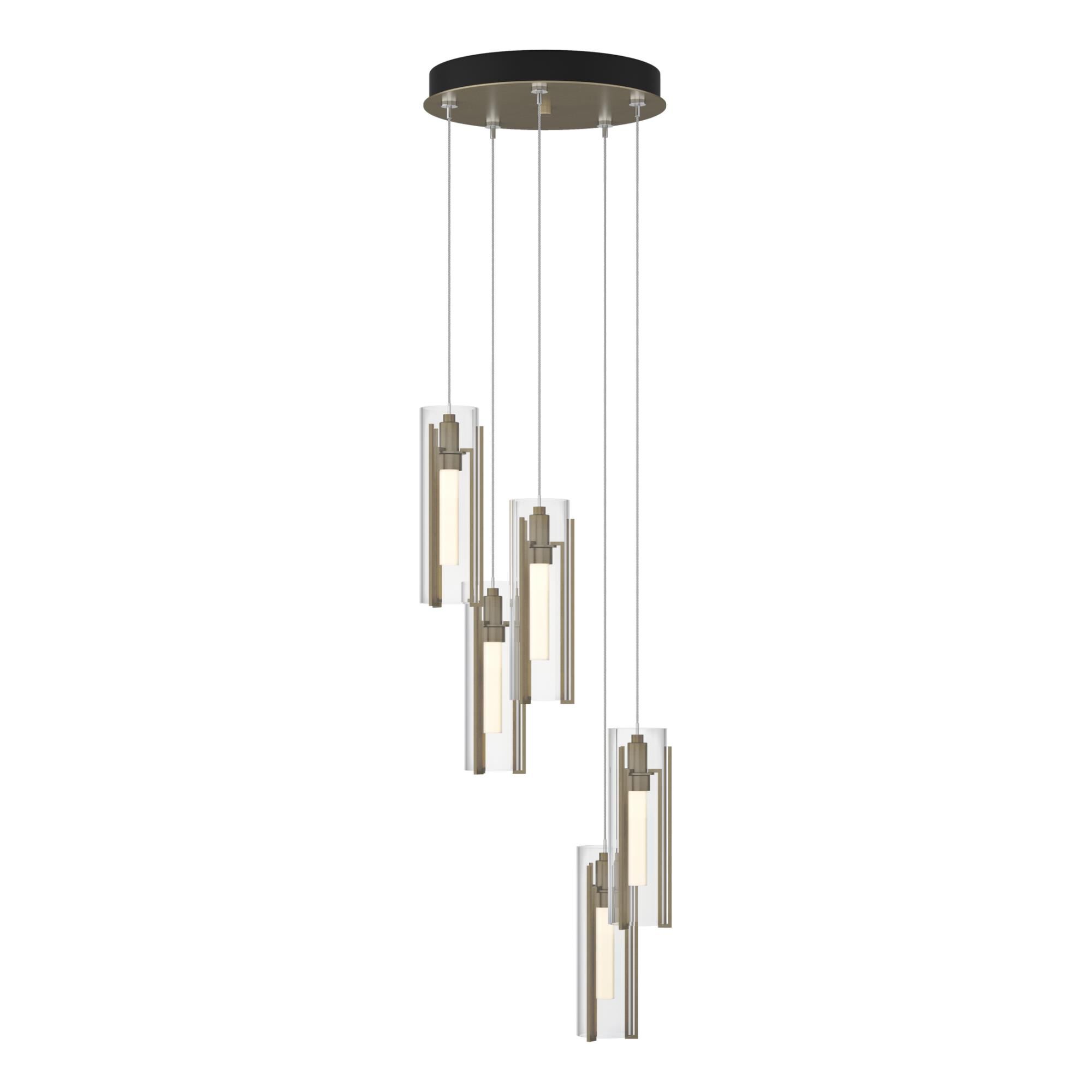 Exos Glass 14 Inch Multi Light Pendant by Hubbardton Forge