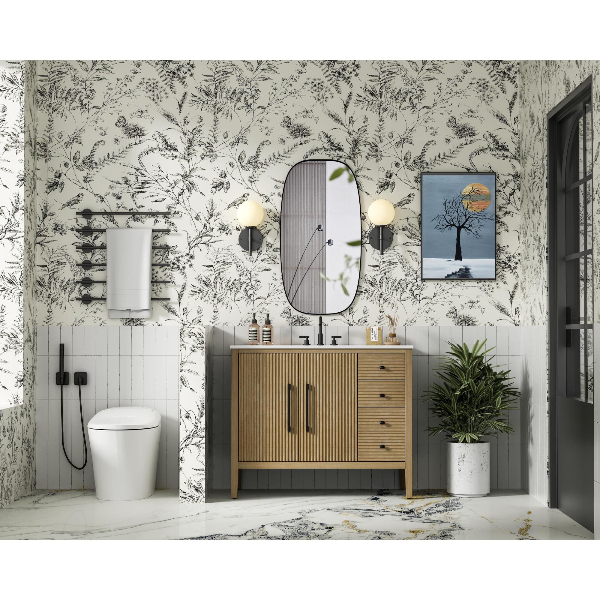 Shown in Linen Oak finish