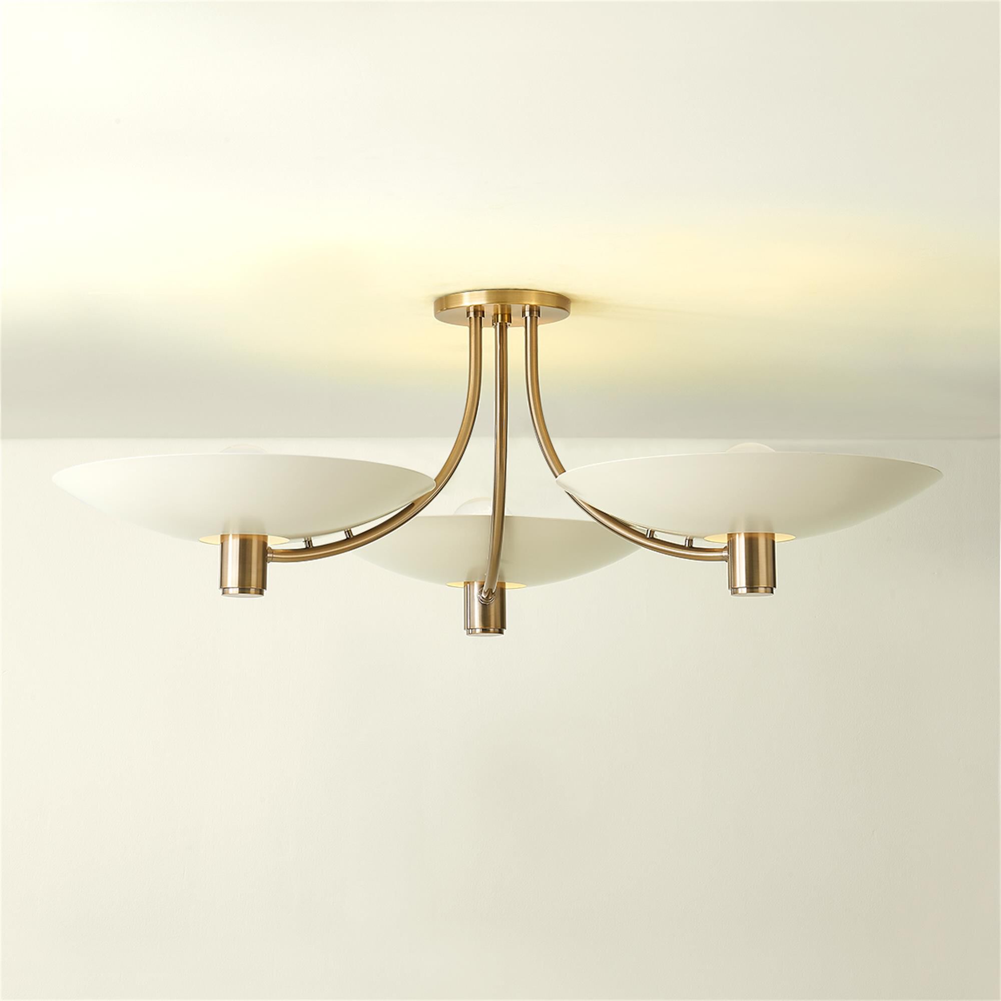 Wolfe 40 Inch 6 Light Semi Flush Mount,