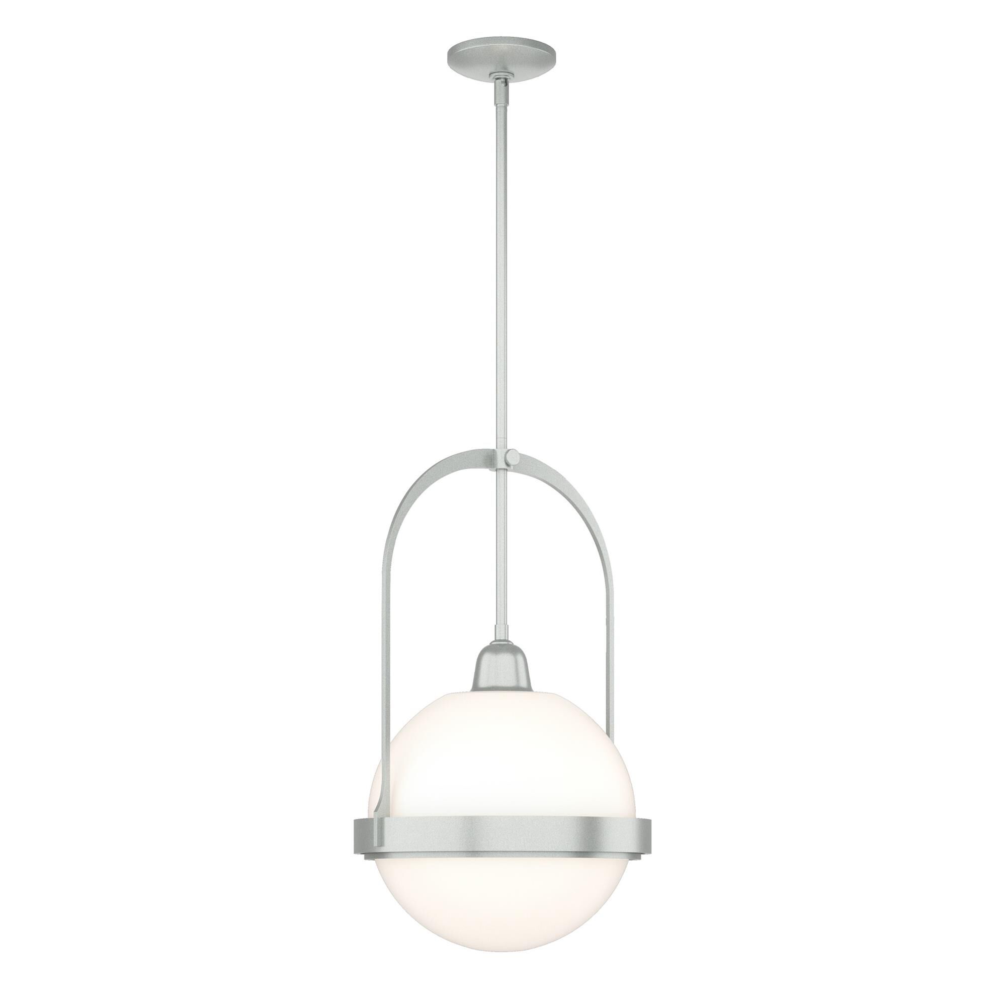 Shown in Vintage Platinum finish and Opal glass
