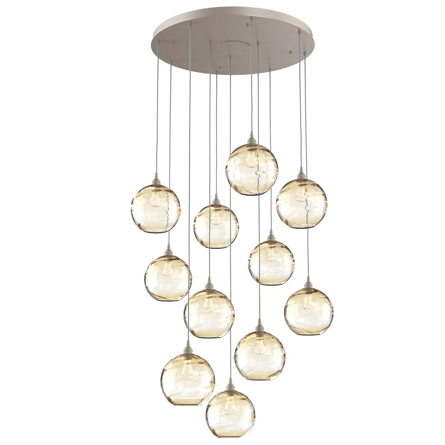 Terra 36 Inch 11 Light Multi Light Pendant by Hammerton Studio