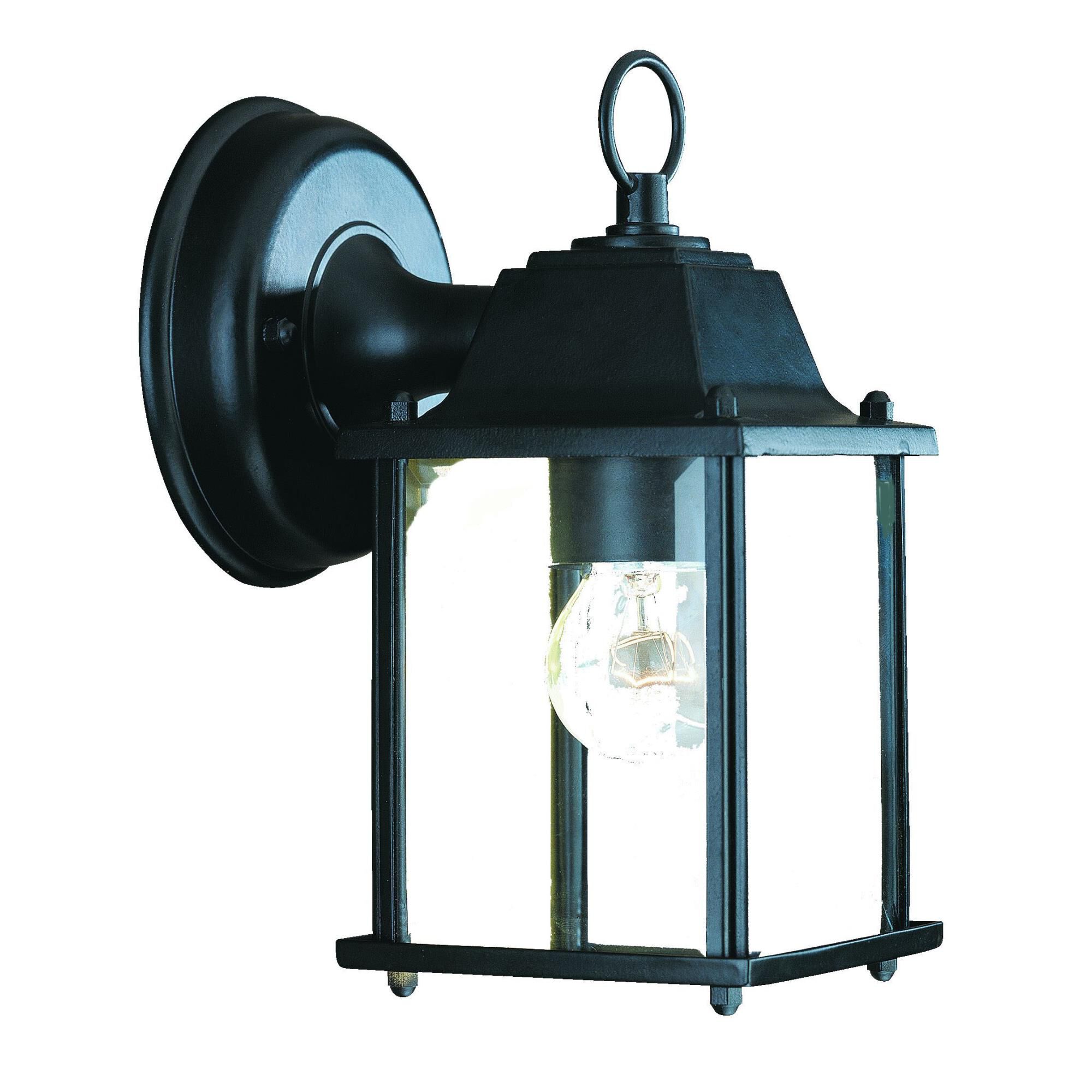 Shown in Matte Black finish and Clear glass and Clear Glass Panes shade