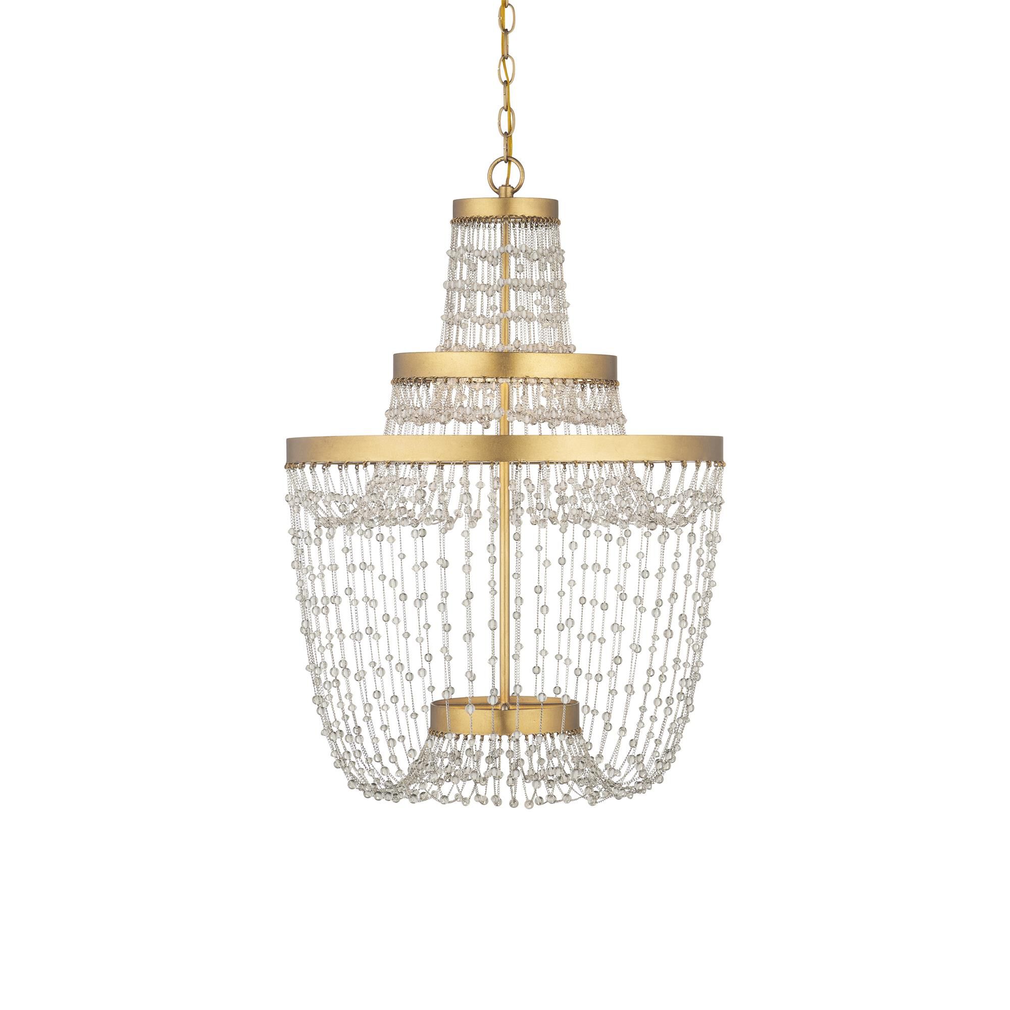 Shown in Clear, Contemporary Gold Leaf and Contemporary Gold finish