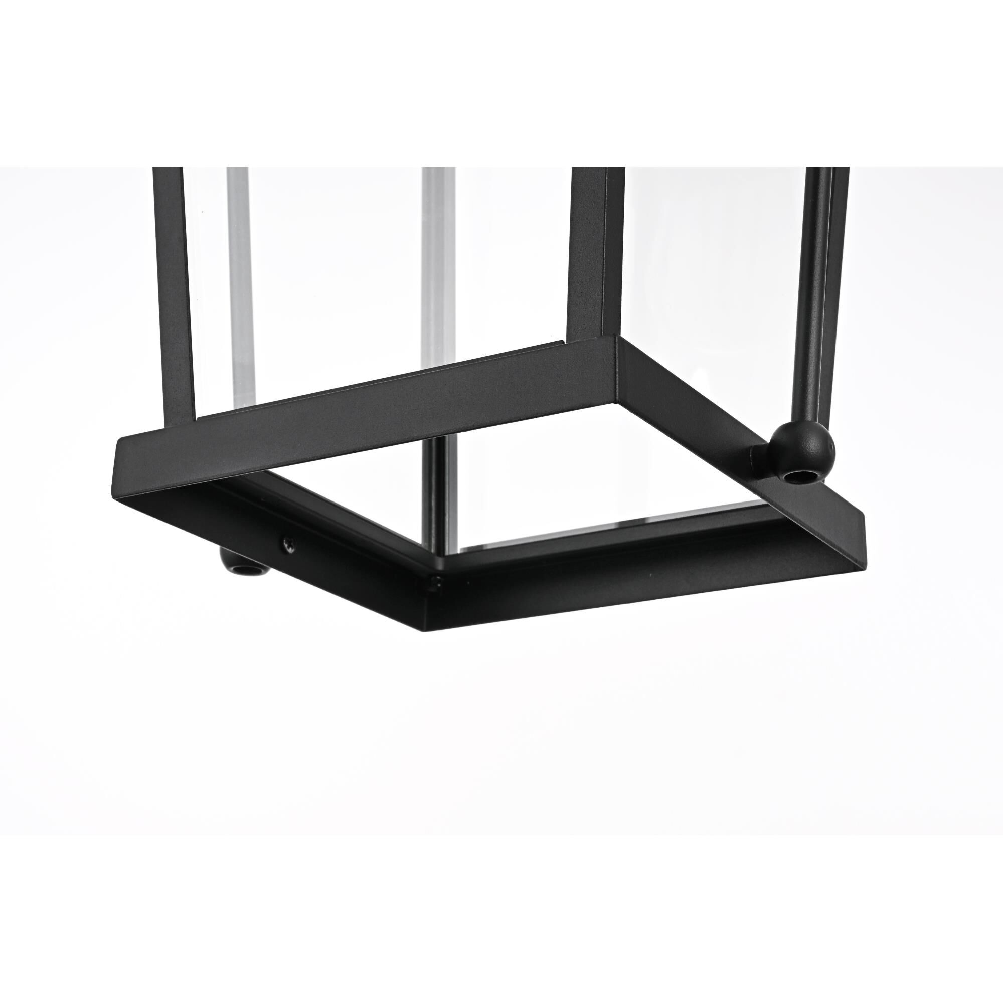 Shown in Black finish and Clear glass