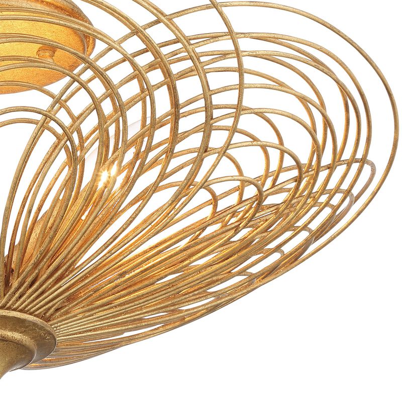 Doral 19 Inch 3 Light Semi Flush Mount by Crystorama
