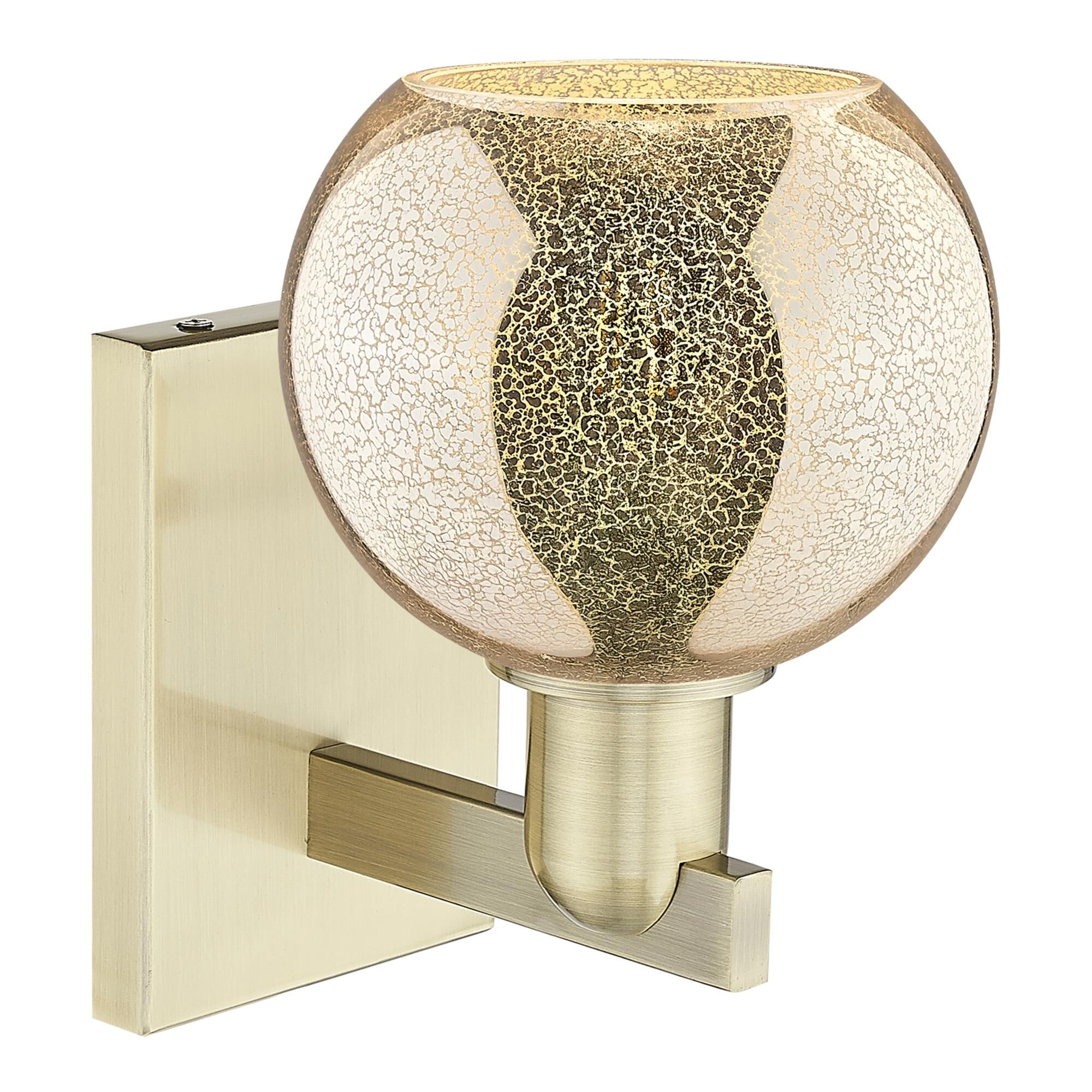 Shown in Antique Brass finish and Mercury glass