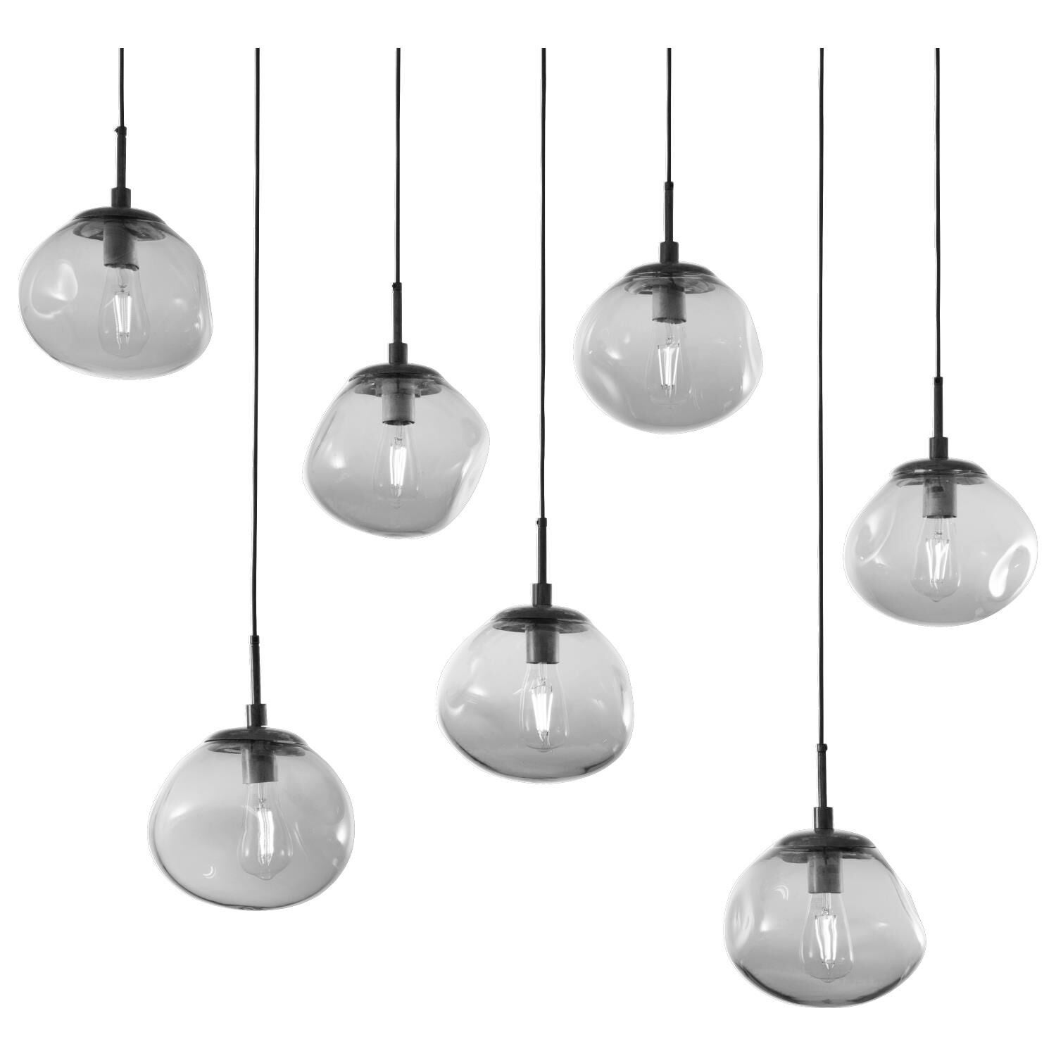 Shown in Matte Black finish and Blown Smoke glass