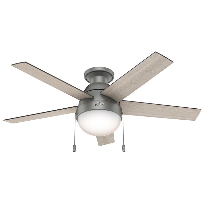 Anslee 46 Inch Ceiling Fan with Light Kit by Hunter Fan