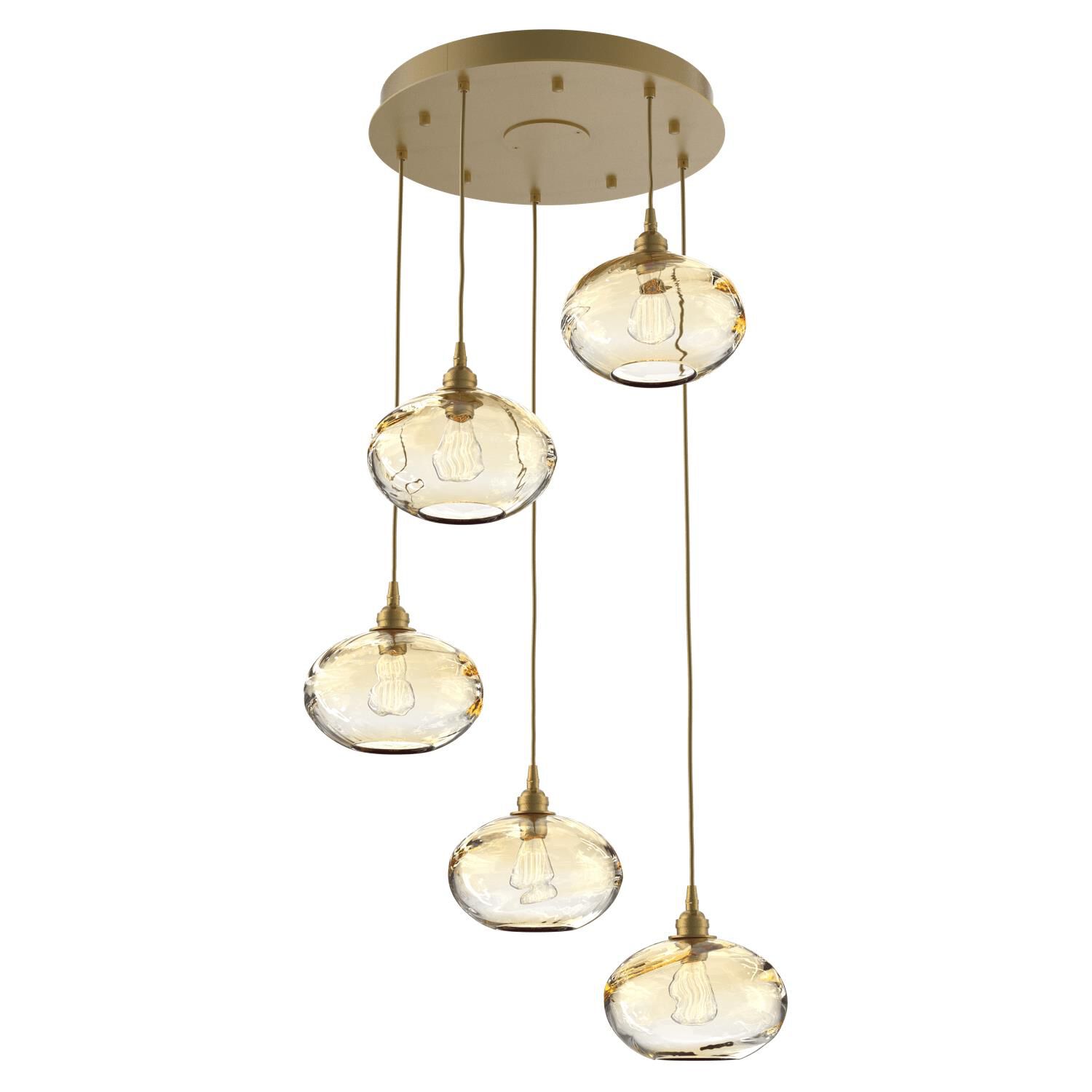 Coppa 22 Inch 5 Light Multi Light Pendant by Hammerton Studio
