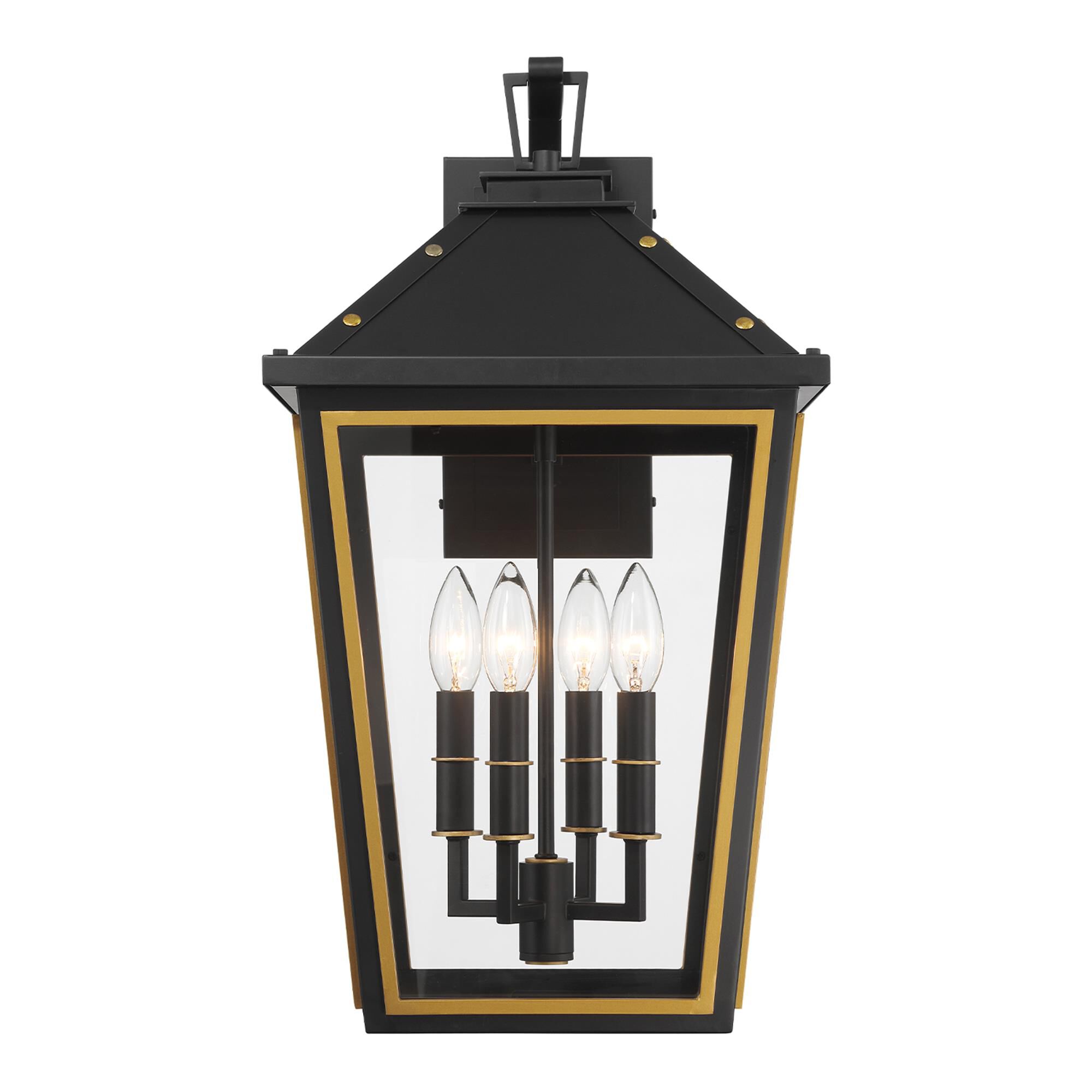 Shown in Matte Black and Textured Gold finish and Clear glass