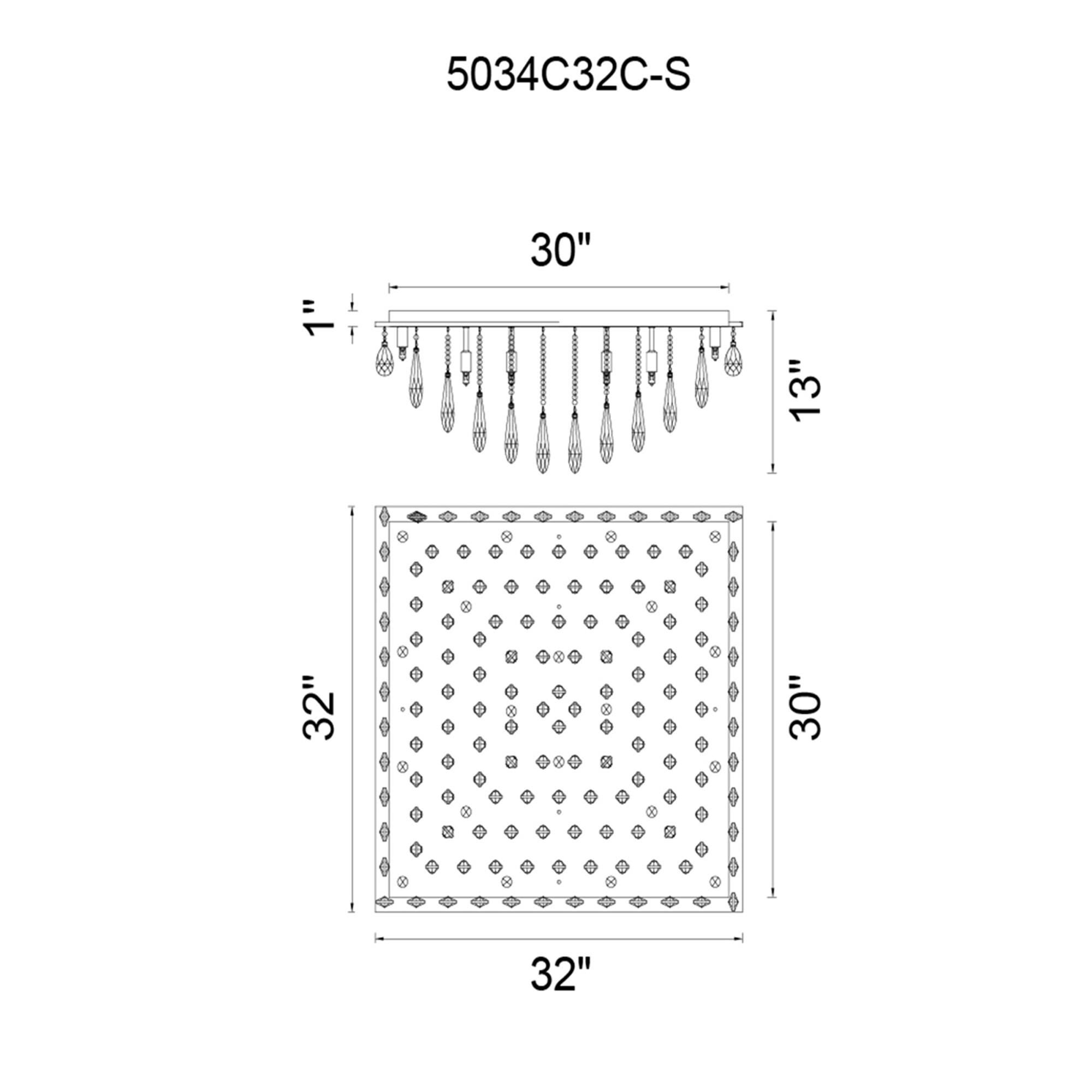 Shown in Chrome finish and K9 Clear crystal