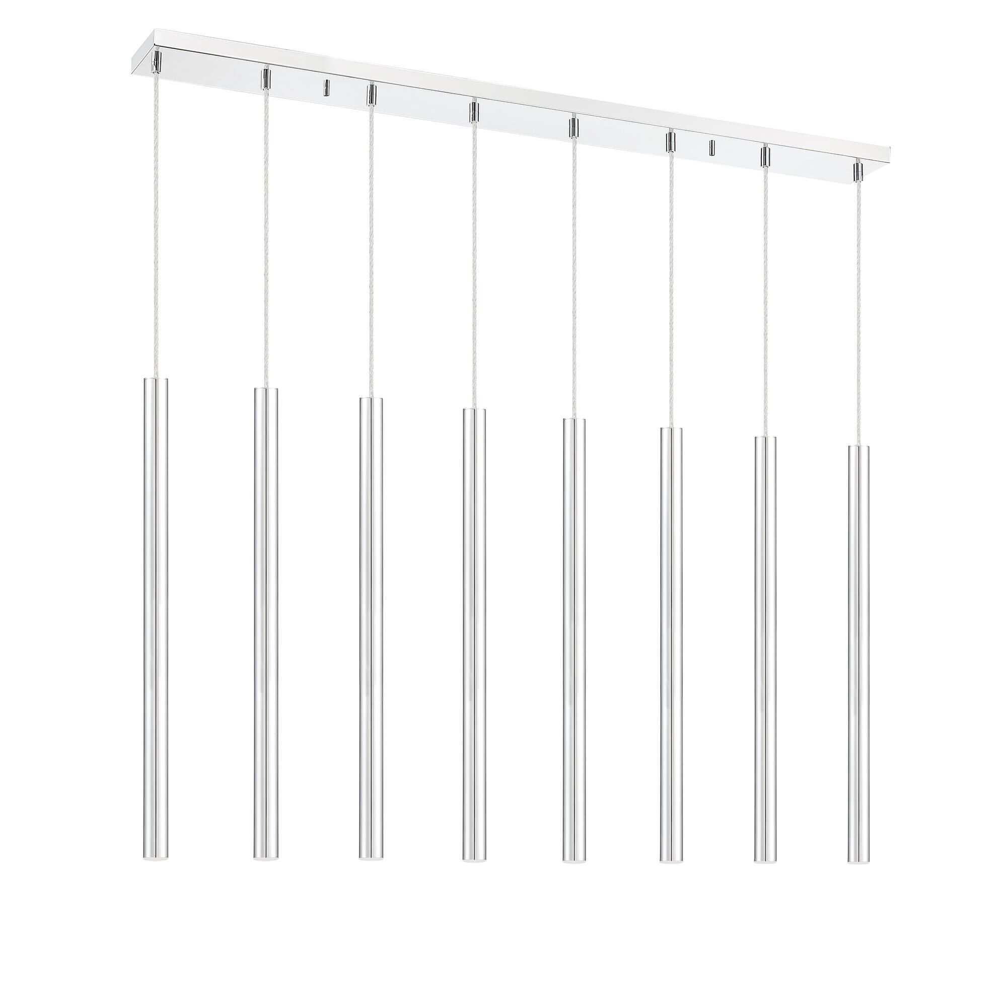 Shown in Chrome finish and Steel glass and Steel shade