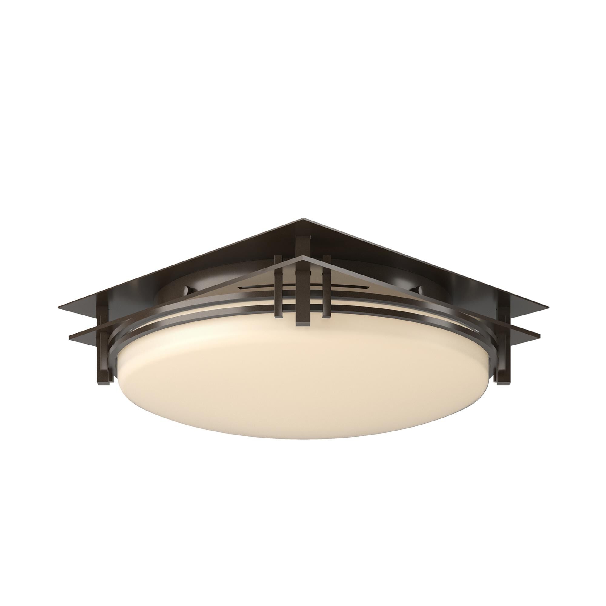 Banded 13 Inch 2 Light Semi Flush Mount by Hubbardton Forge