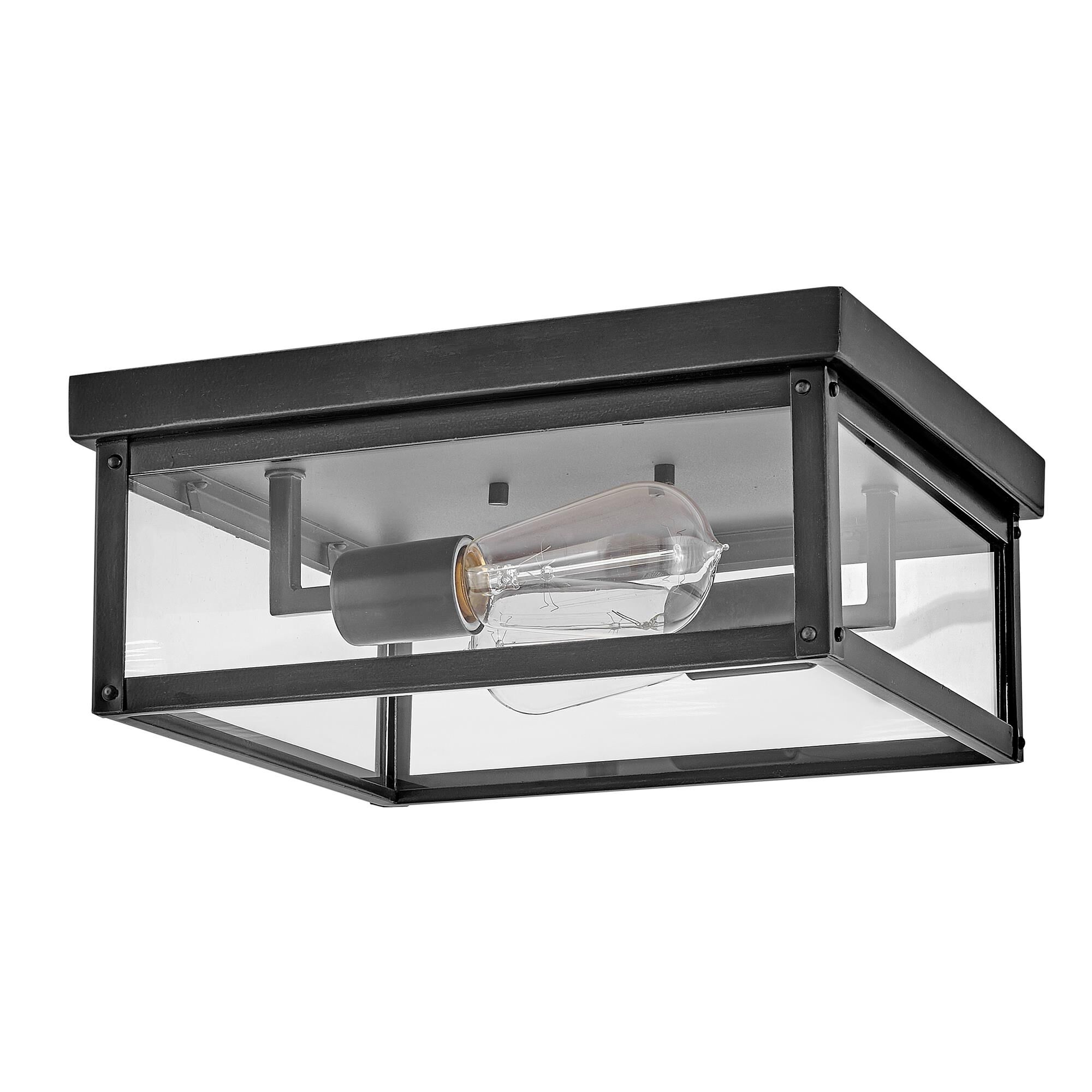 Beckham 12 Inch 2 Light Outdoor Flush Mount,