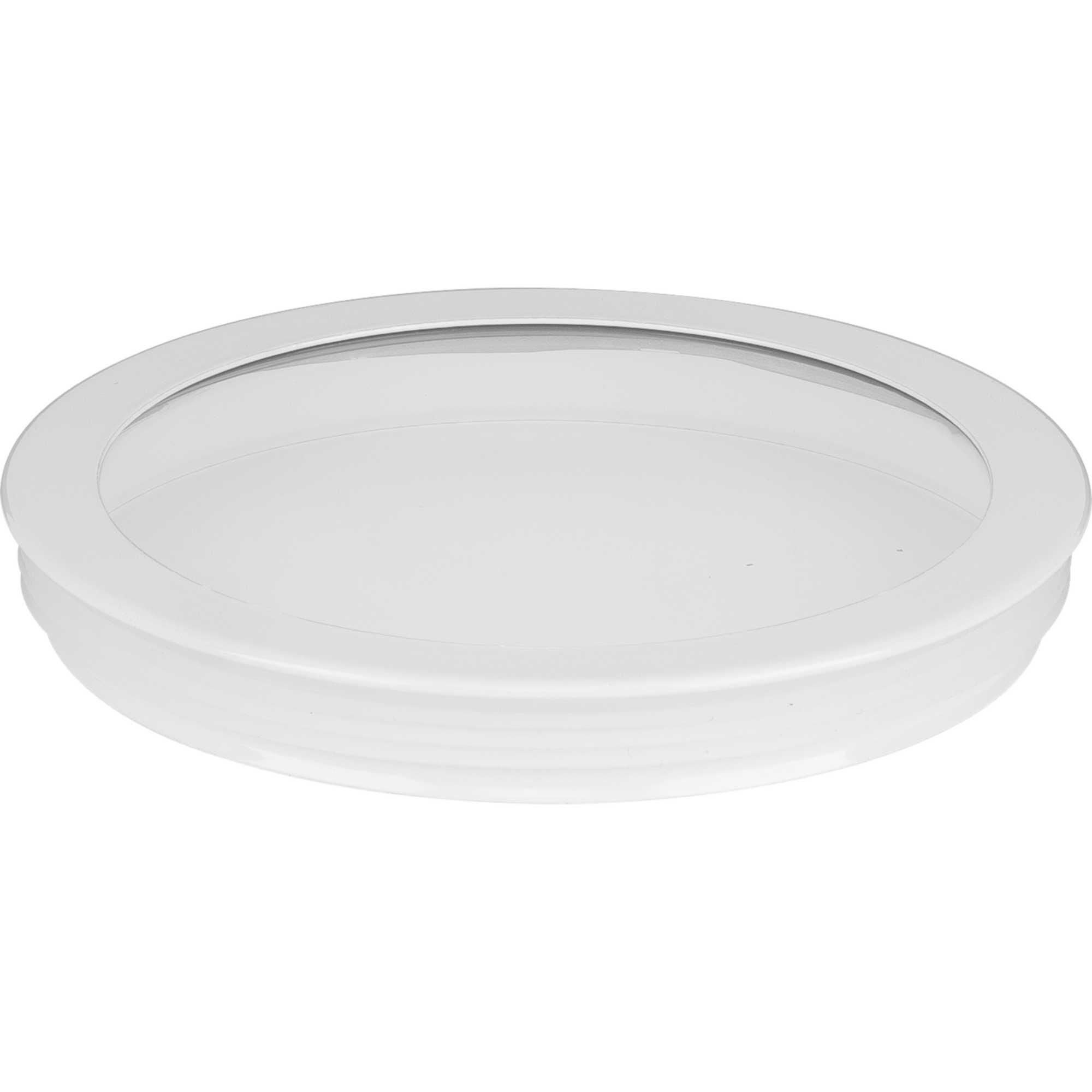 Black 6-inch round cylinder cover with clear lens. Non Classified Part by Progress Lighting