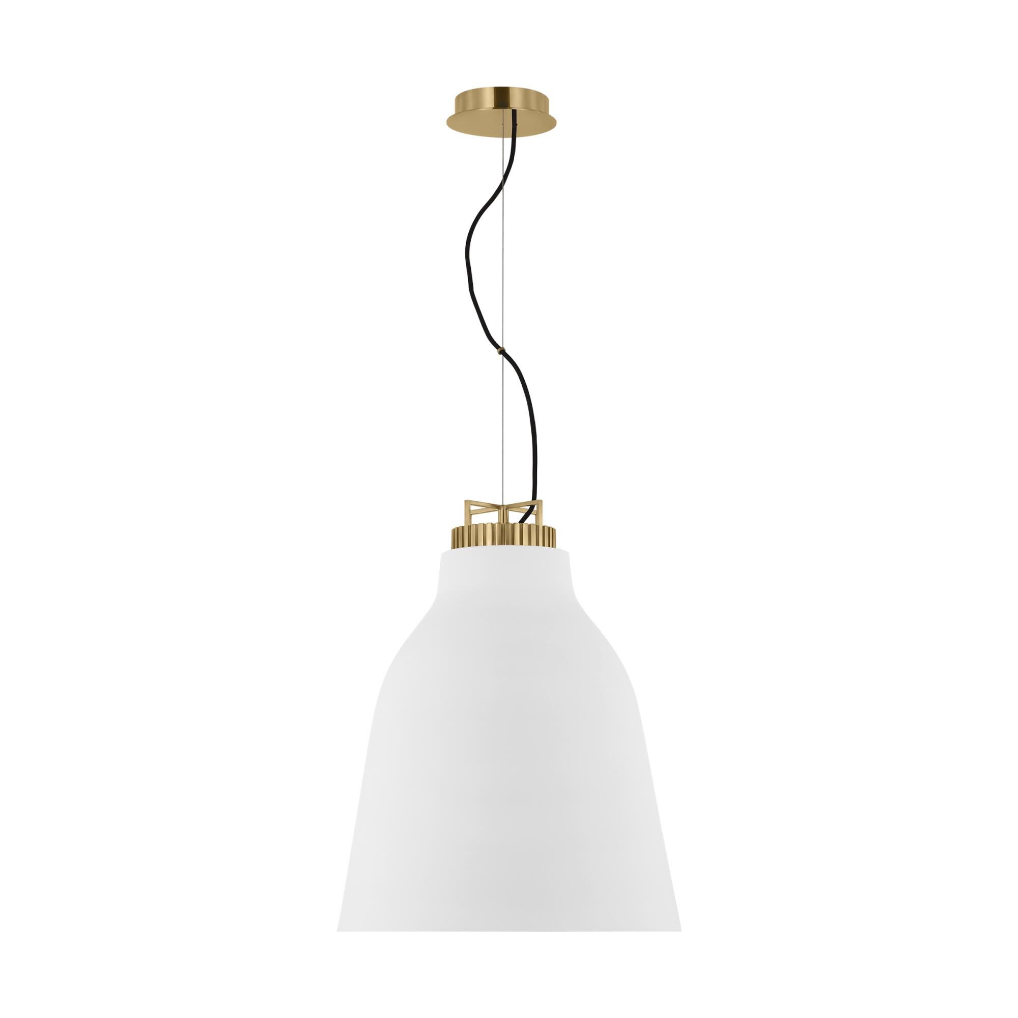 Shown in White and Natural Brass finish and Aluminum shade