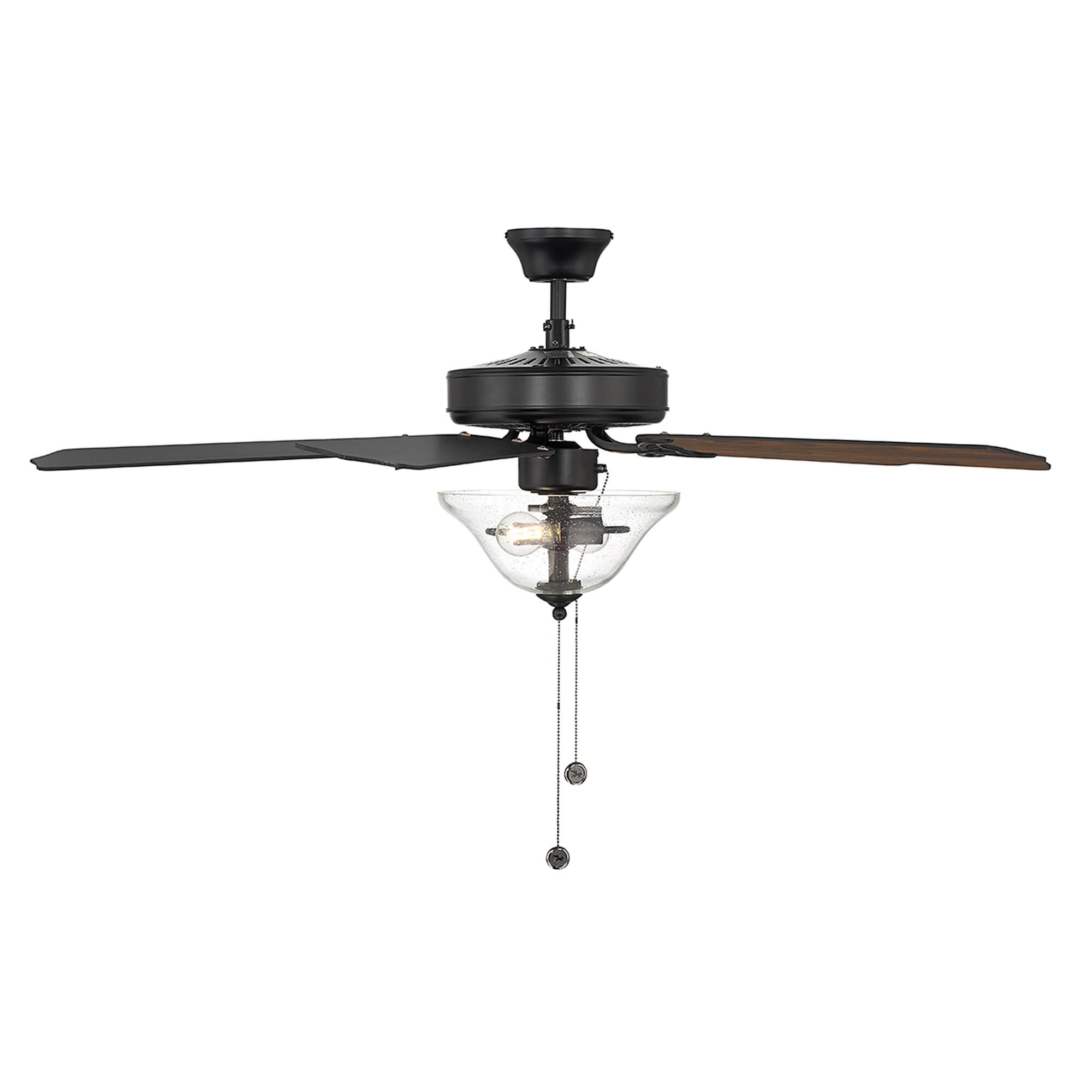 Shown in Matte Black finish and Clear Bubble glass