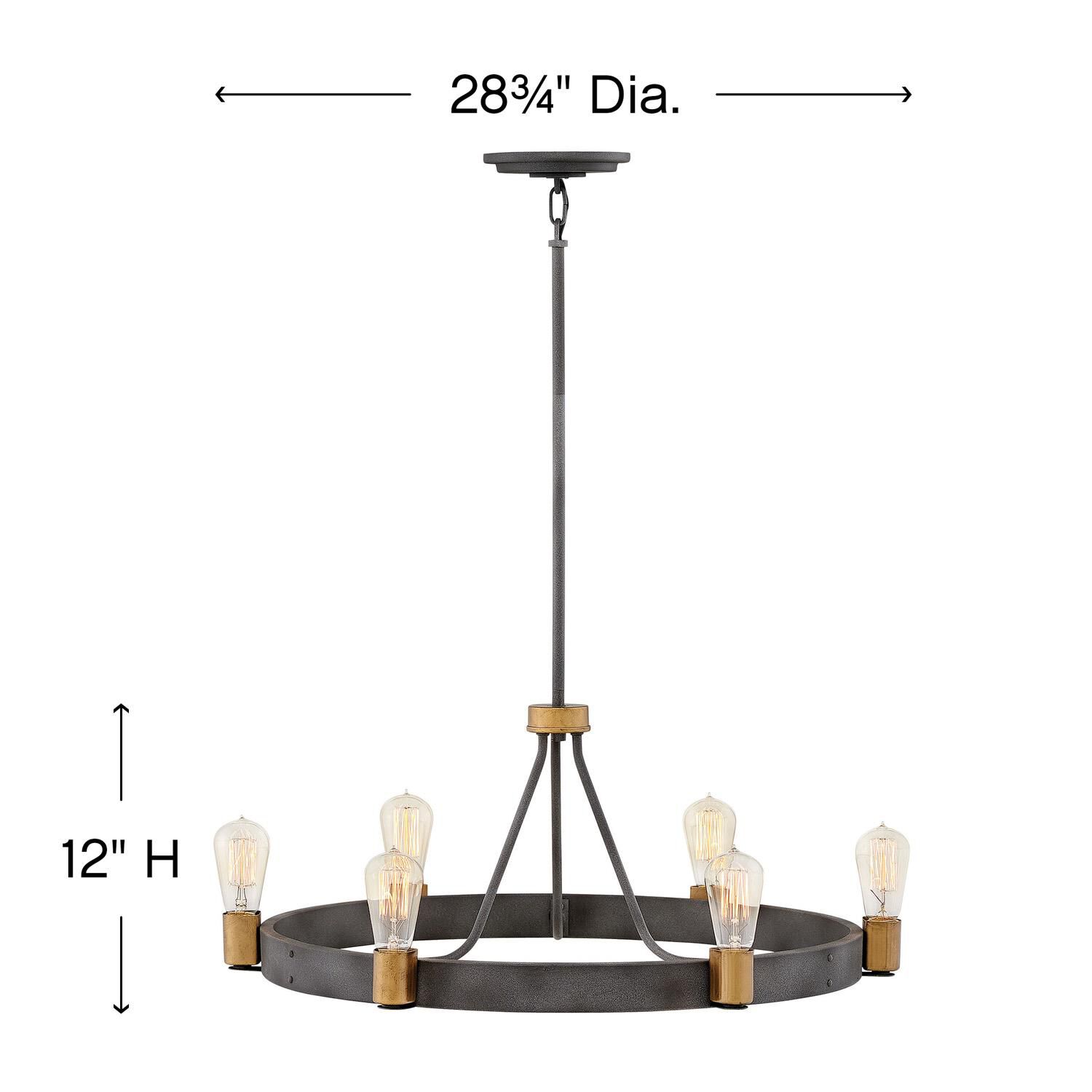 Silas 28 Inch 6 Light Chandelier | Capitol Lighting 1800lighting.com
