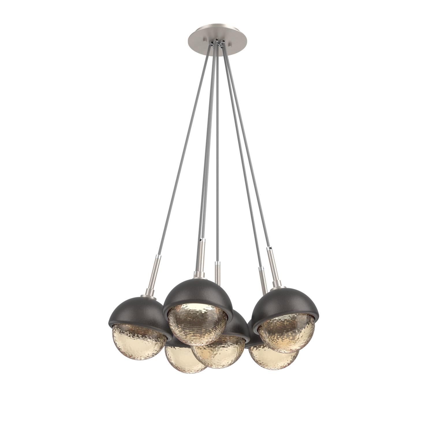 Shown in Beige Silver finish and Amber glass and Graphite accent