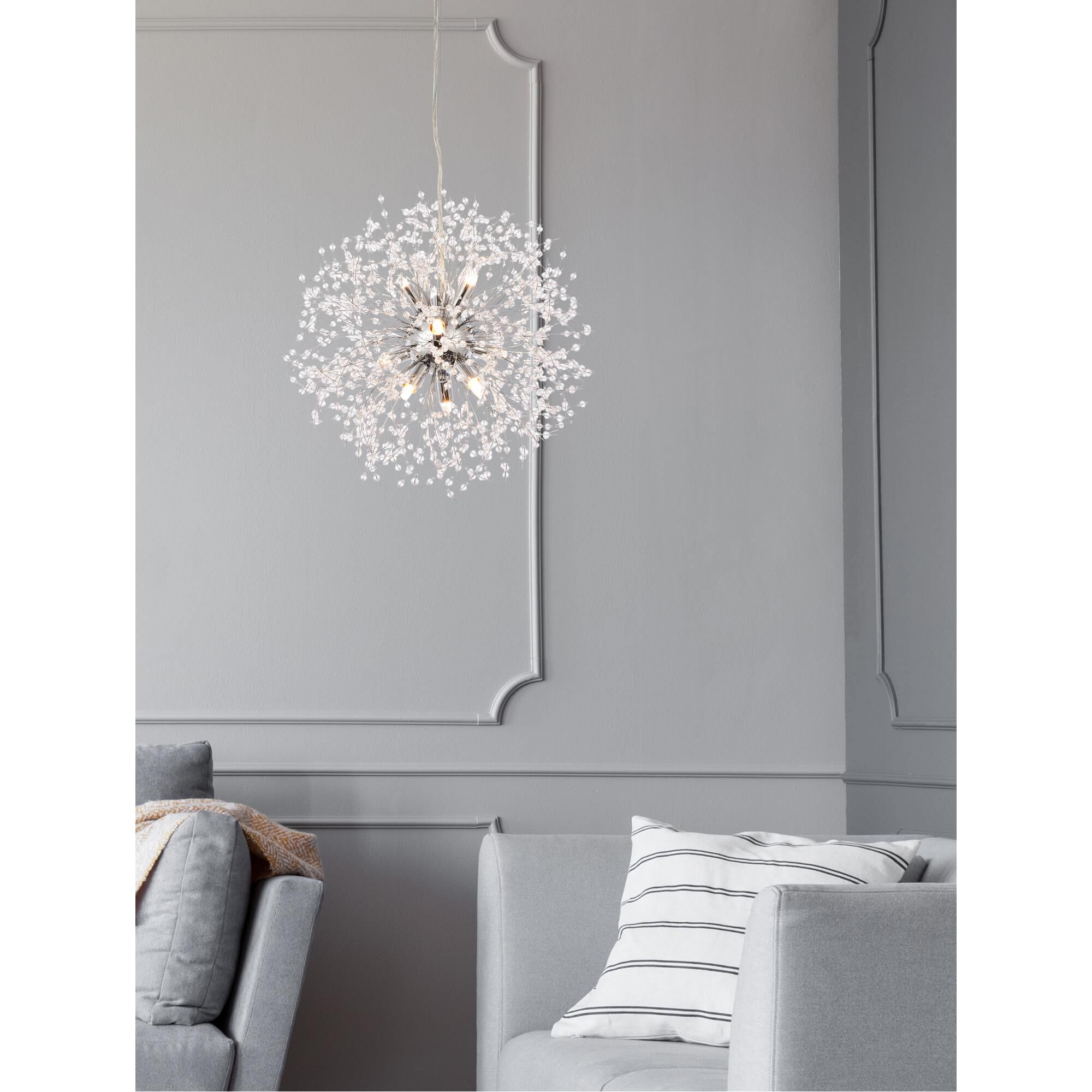 Shown in Chrome finish and Clear Royal Cut crystal